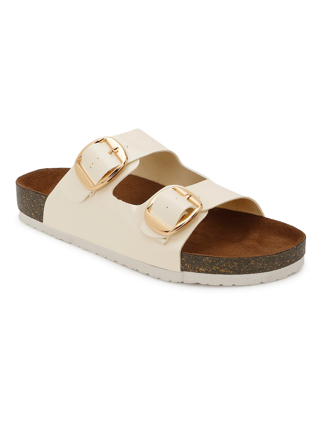 White Patent Sandals for Women