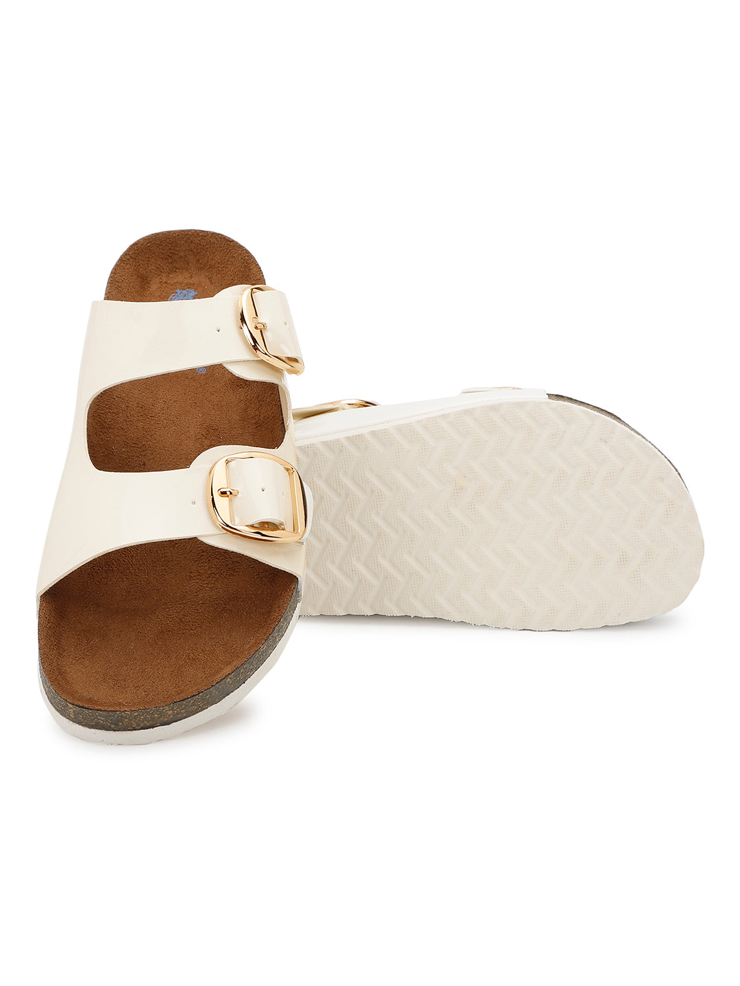 White Patent Sandals for Women