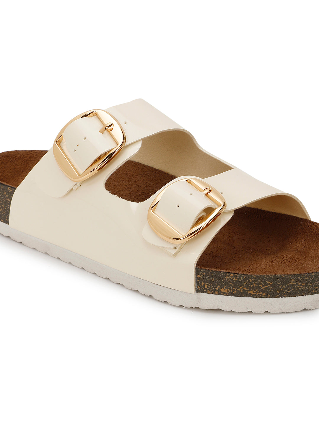 White Patent Sandals for Women