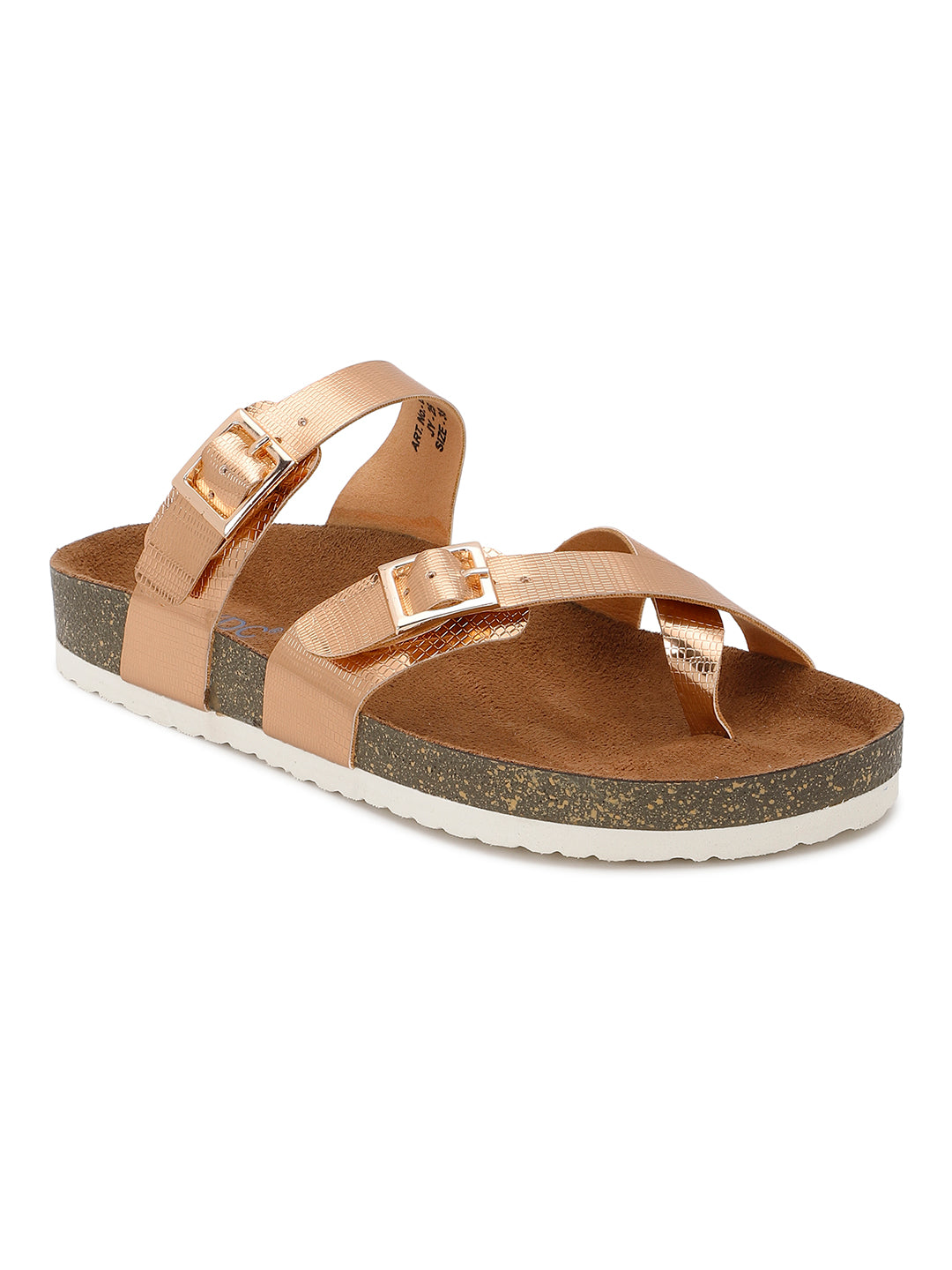Rose gold L Grain Sandals for Women - Soho