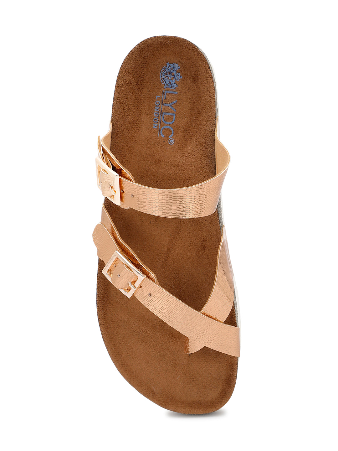 Rose gold L Grain Sandals for Women - Soho
