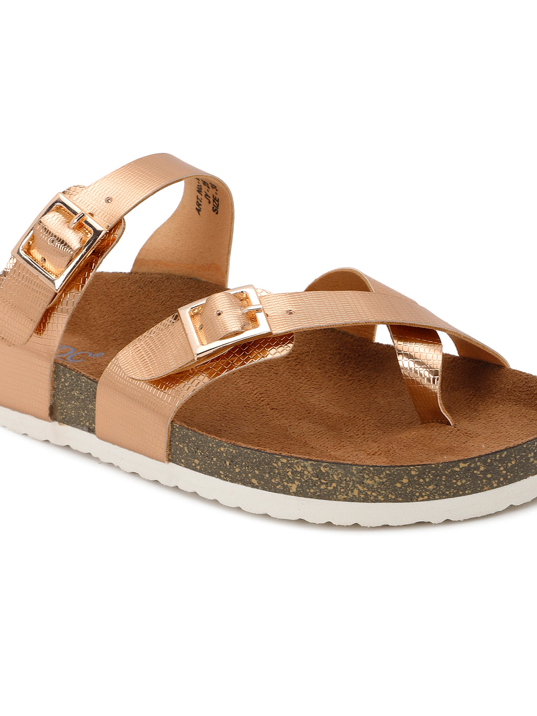 Rose gold L Grain Sandals for Women - Soho