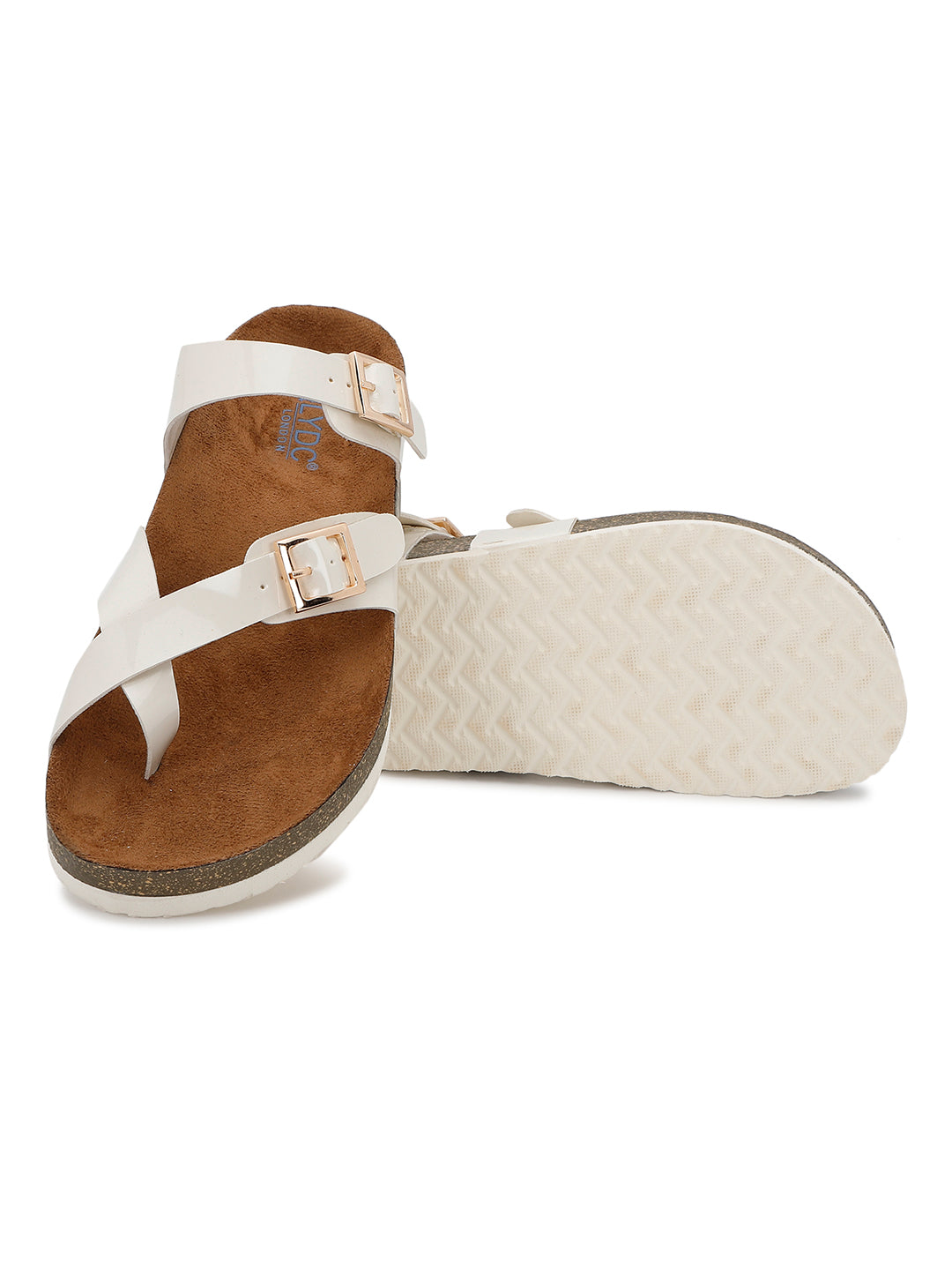 White Patent Sandals for Women - Soho