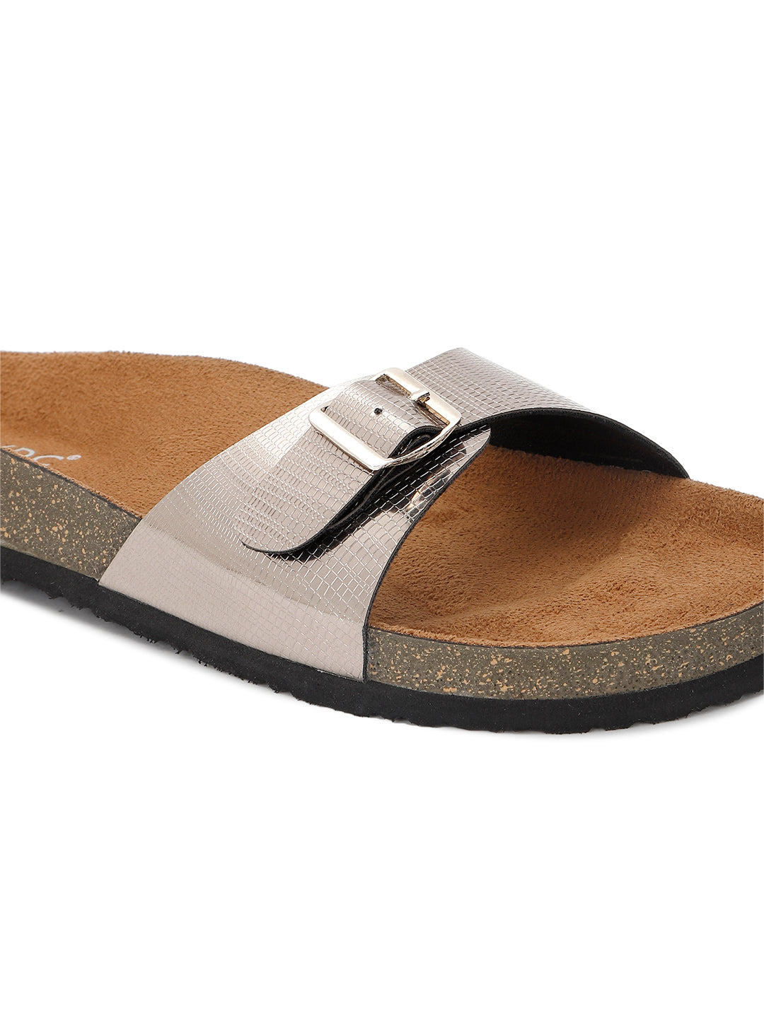 Gunmetal L Grain Sandals for Women - Camden