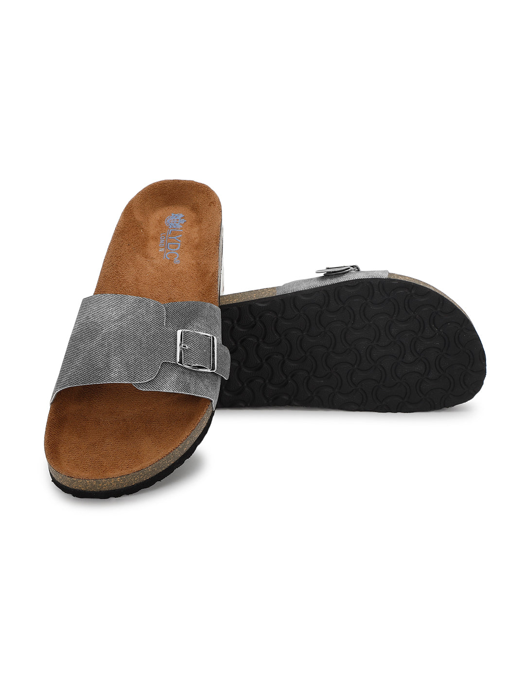 Black Denim Sandals for Women - Bristol