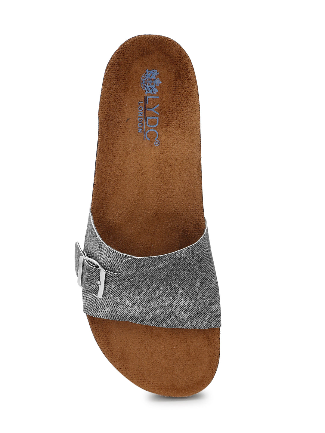 Black Denim Sandals for Women - Bristol