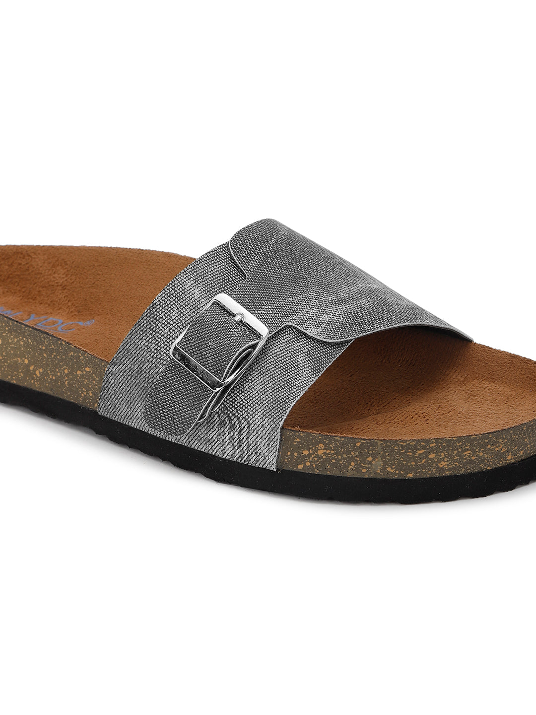 Black Denim Sandals for Women - Bristol