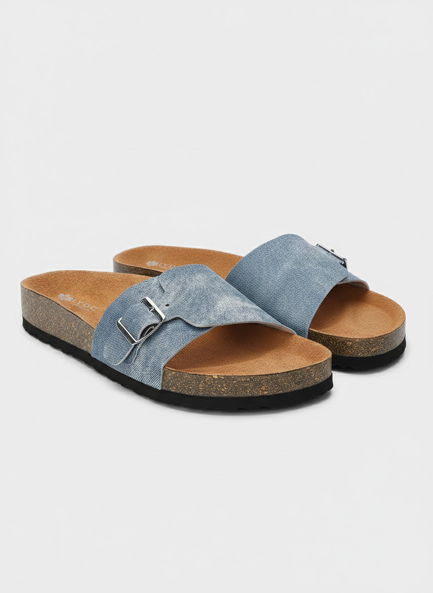 Blue Denim Sandals for Women - Bristol