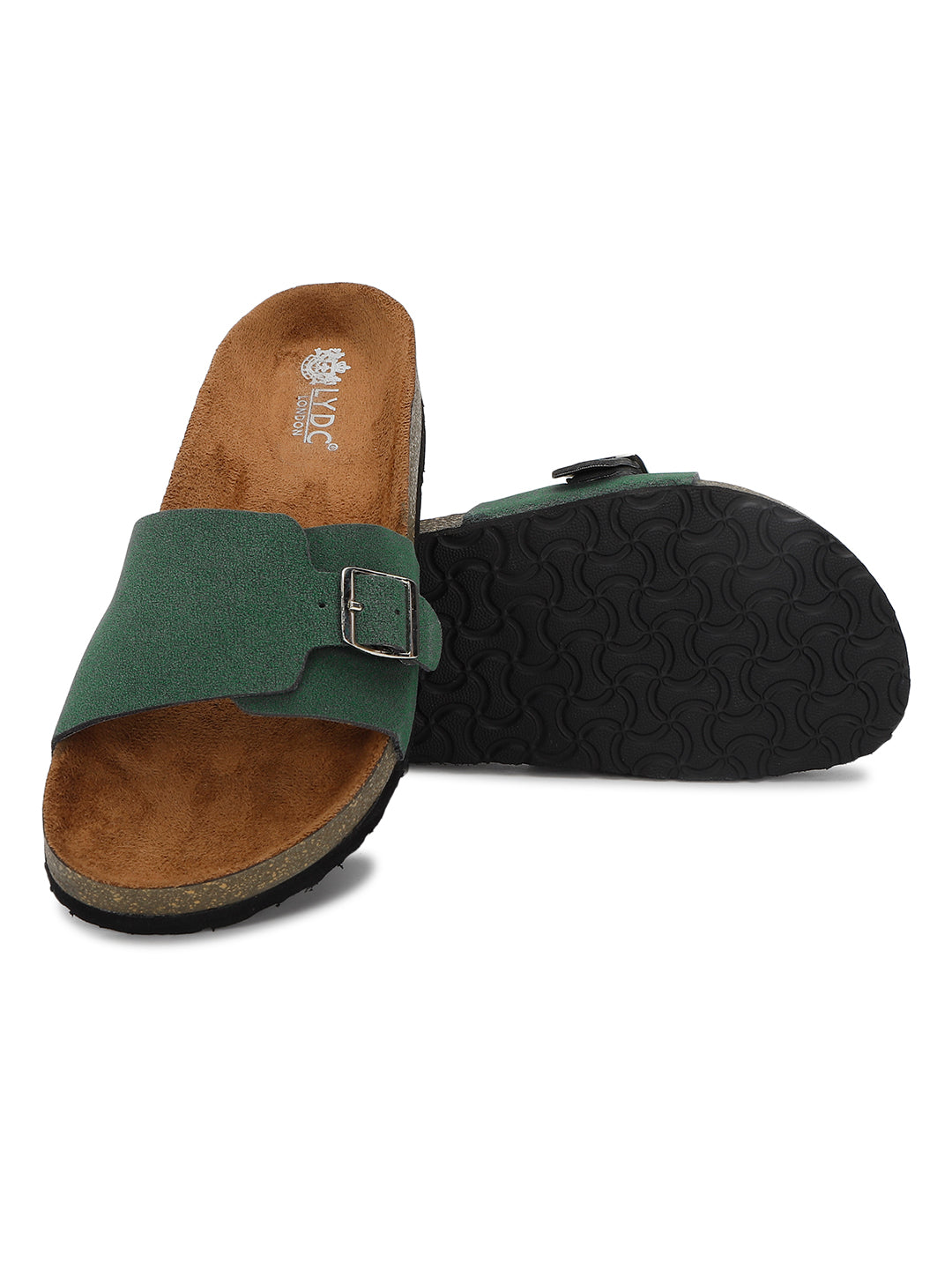 Green Suede Sandals for Women - Bristol