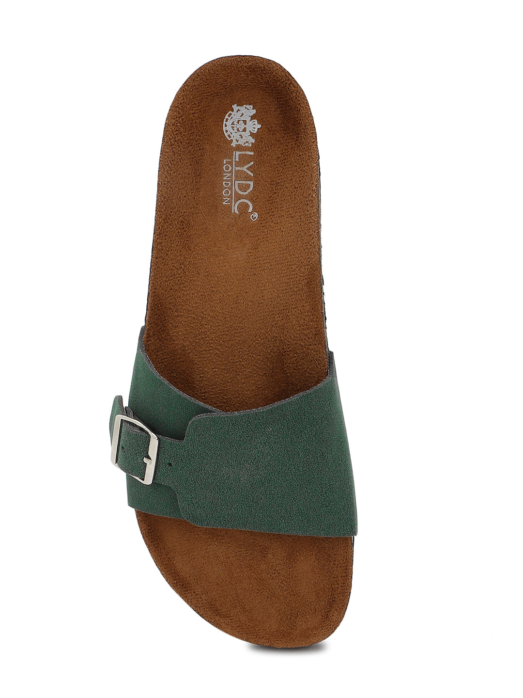 Green Suede Sandals for Women - Bristol