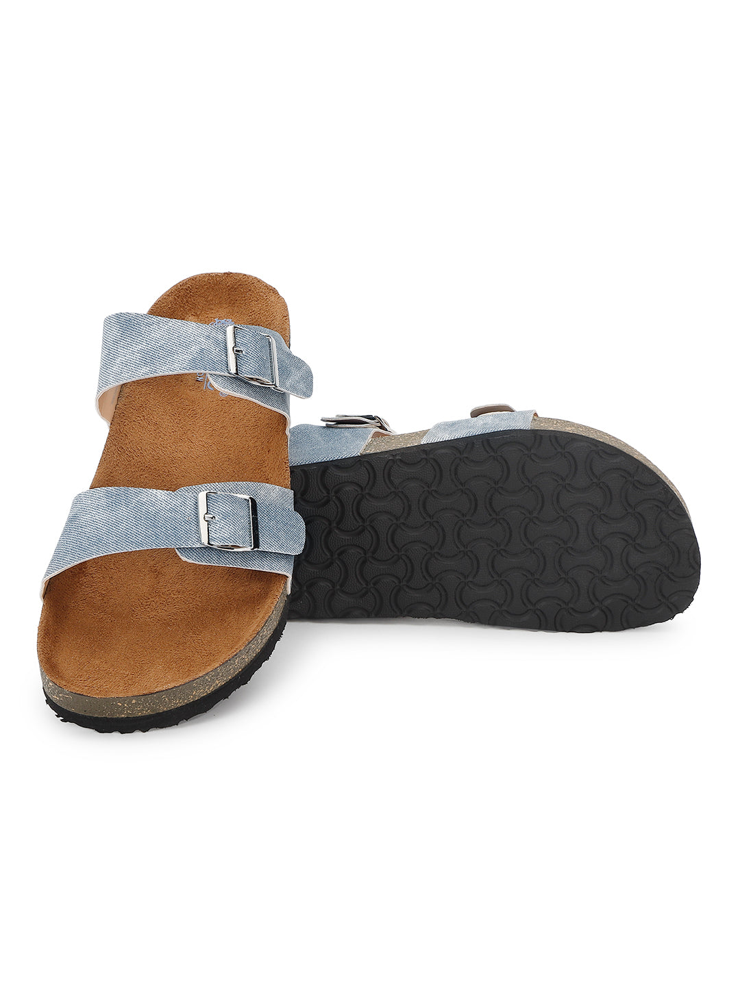 Blue Denim Sandals for Women - Victoria