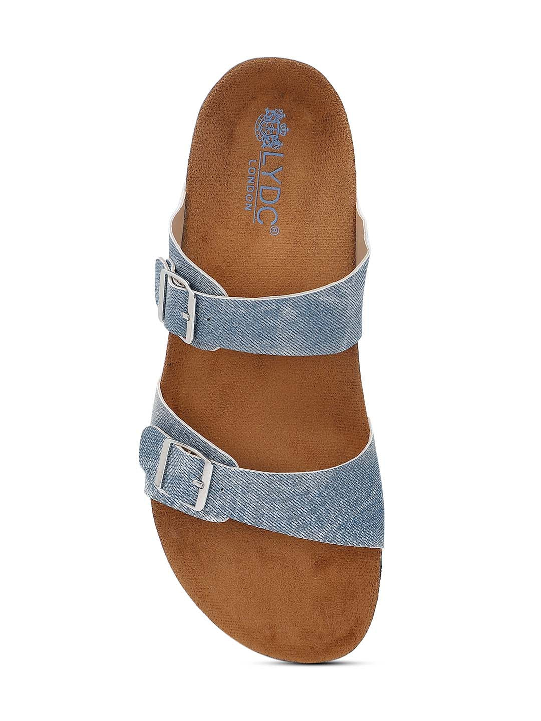 Blue Denim Sandals for Women - Victoria