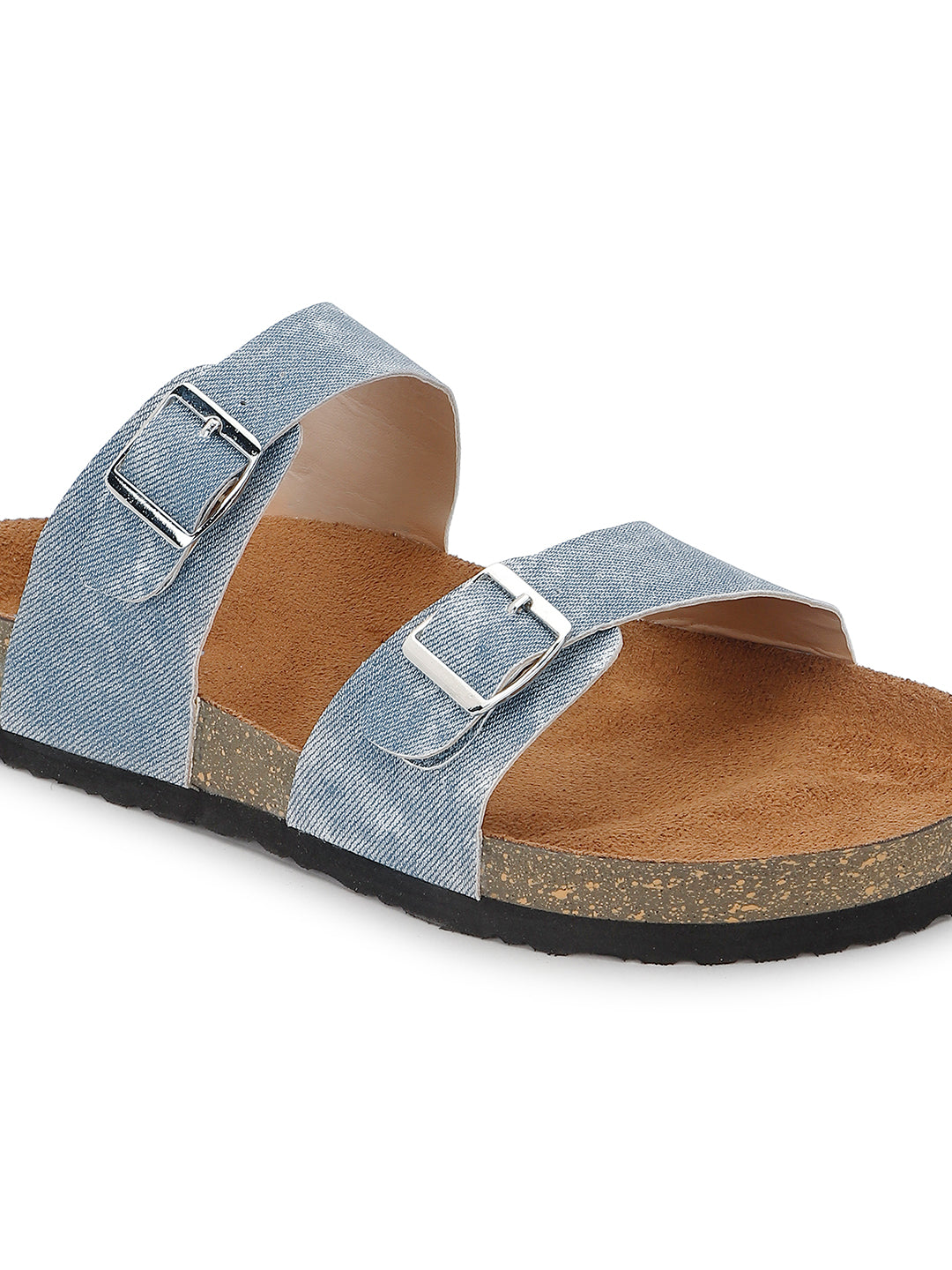 Blue Denim Sandals for Women - Victoria