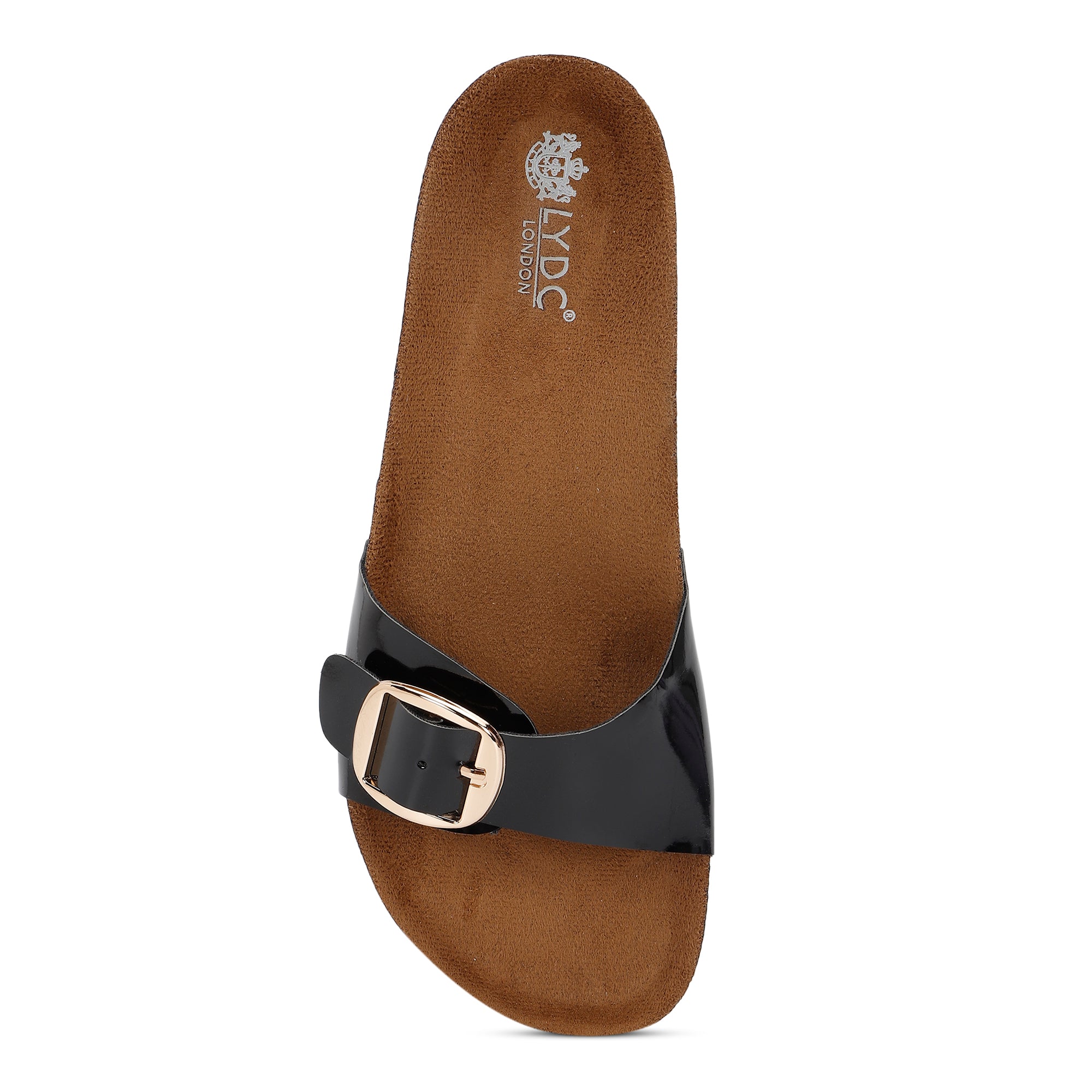Black Patent Sandals for Women - Brighton