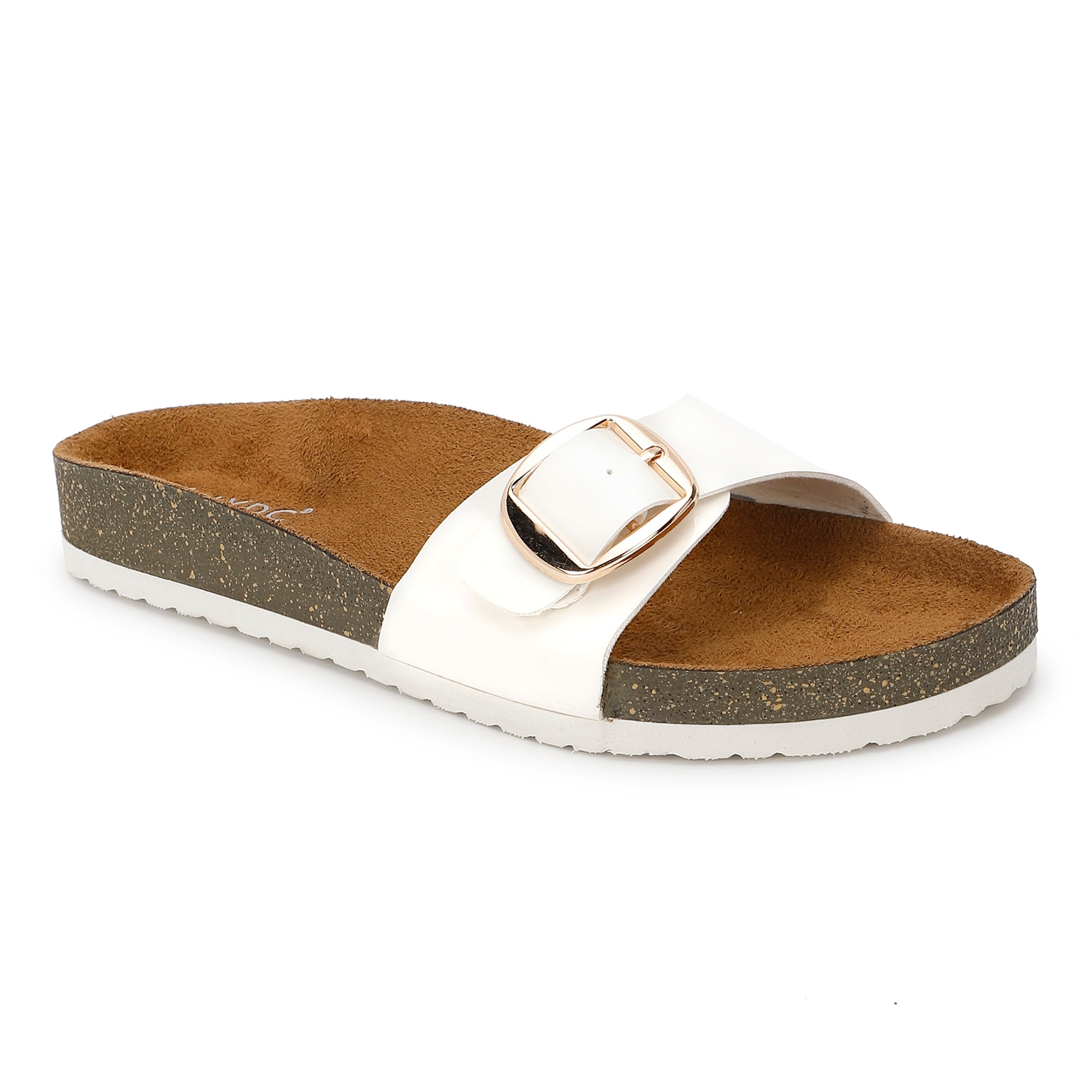White Patent Sandals for Women - Brighton