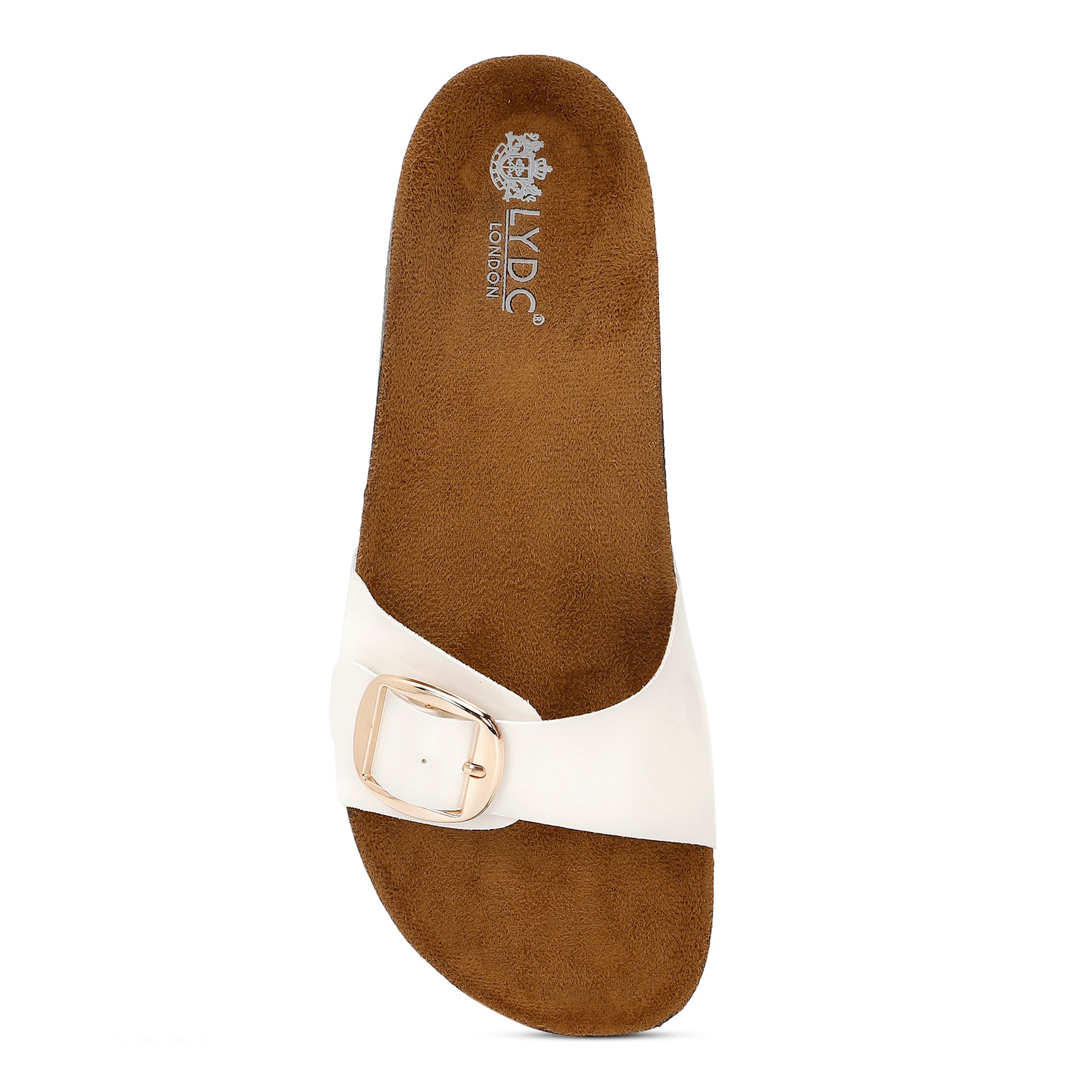White Patent Sandals for Women - Brighton