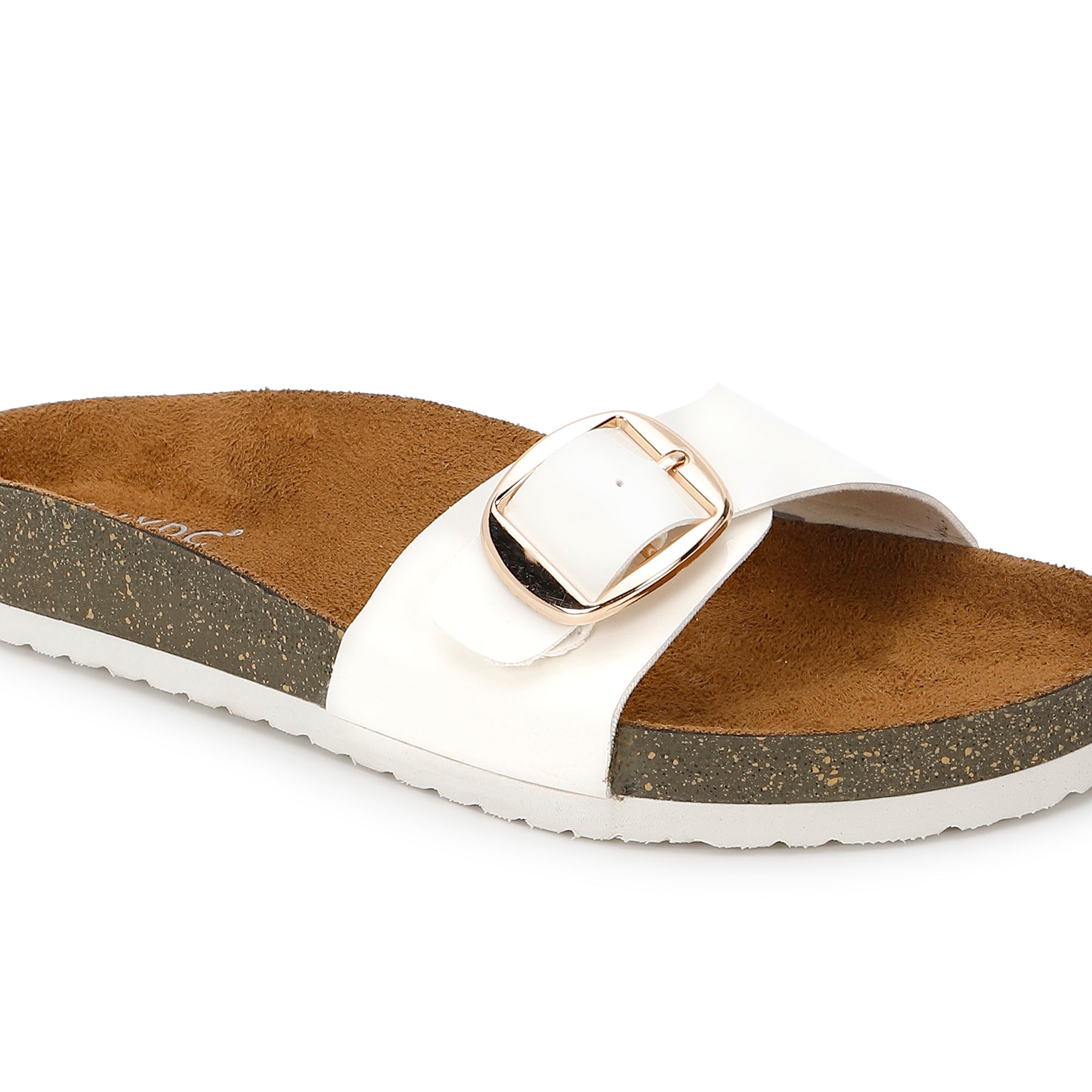 White Patent Sandals for Women - Brighton