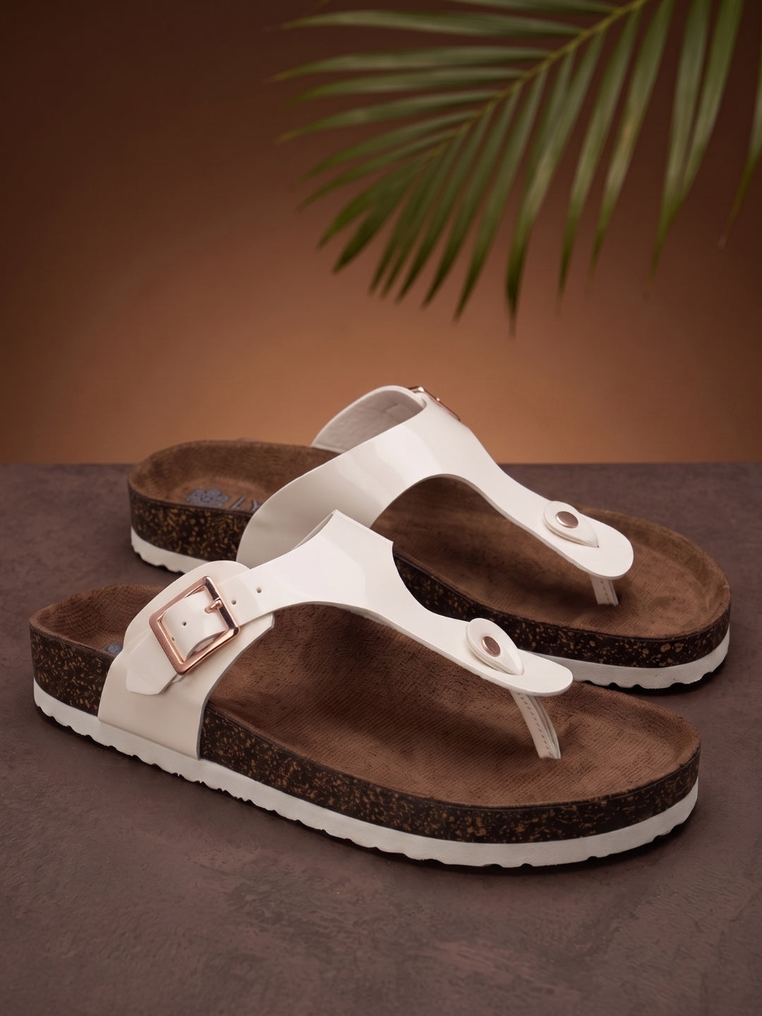 White Patent Sandals for Women - Regent