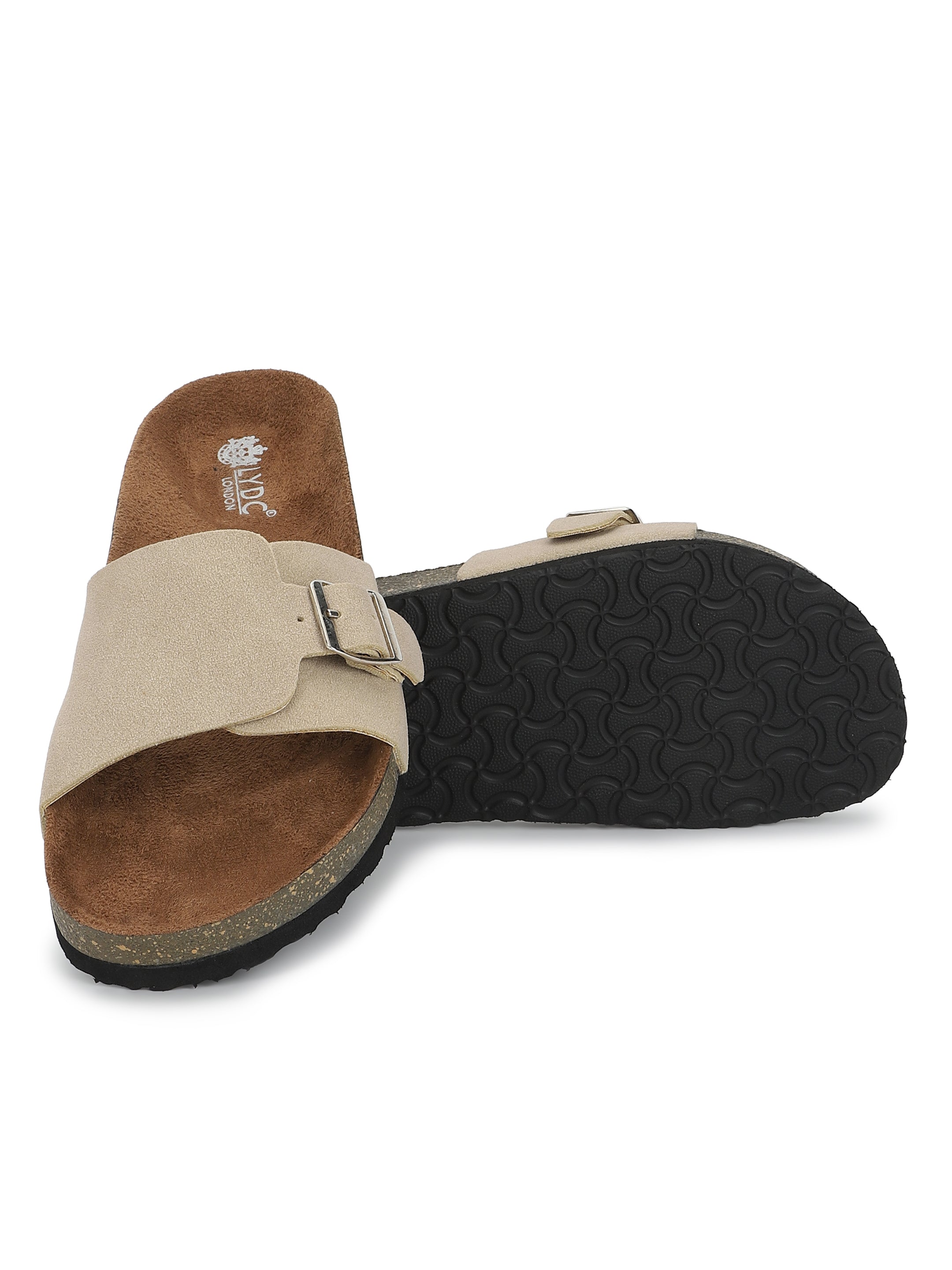 Beige Suede Sandals for Women - Bristol
