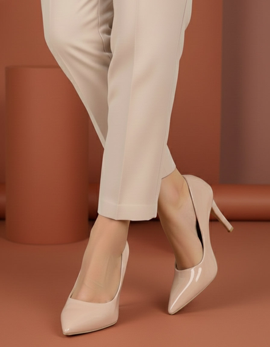 Beige Stiletto Pump Heels for women