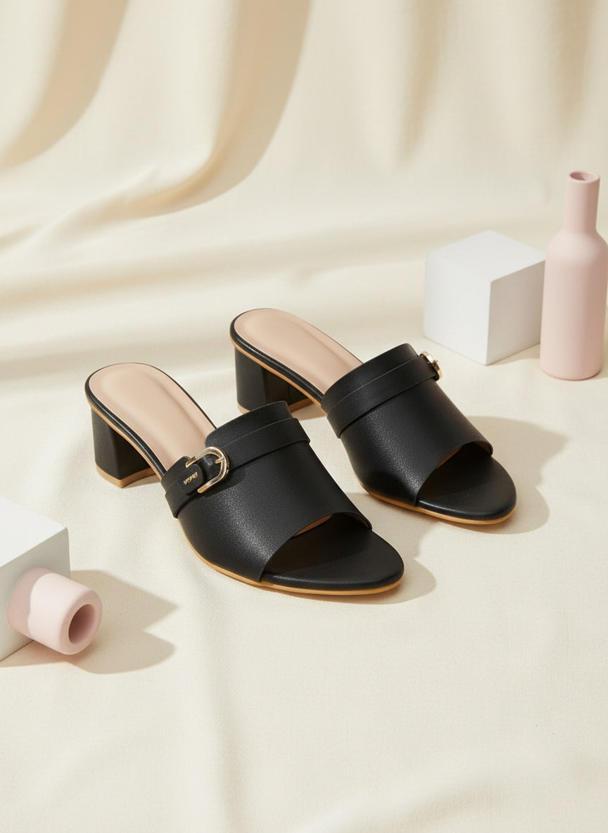 Black Heels Sandals for Women