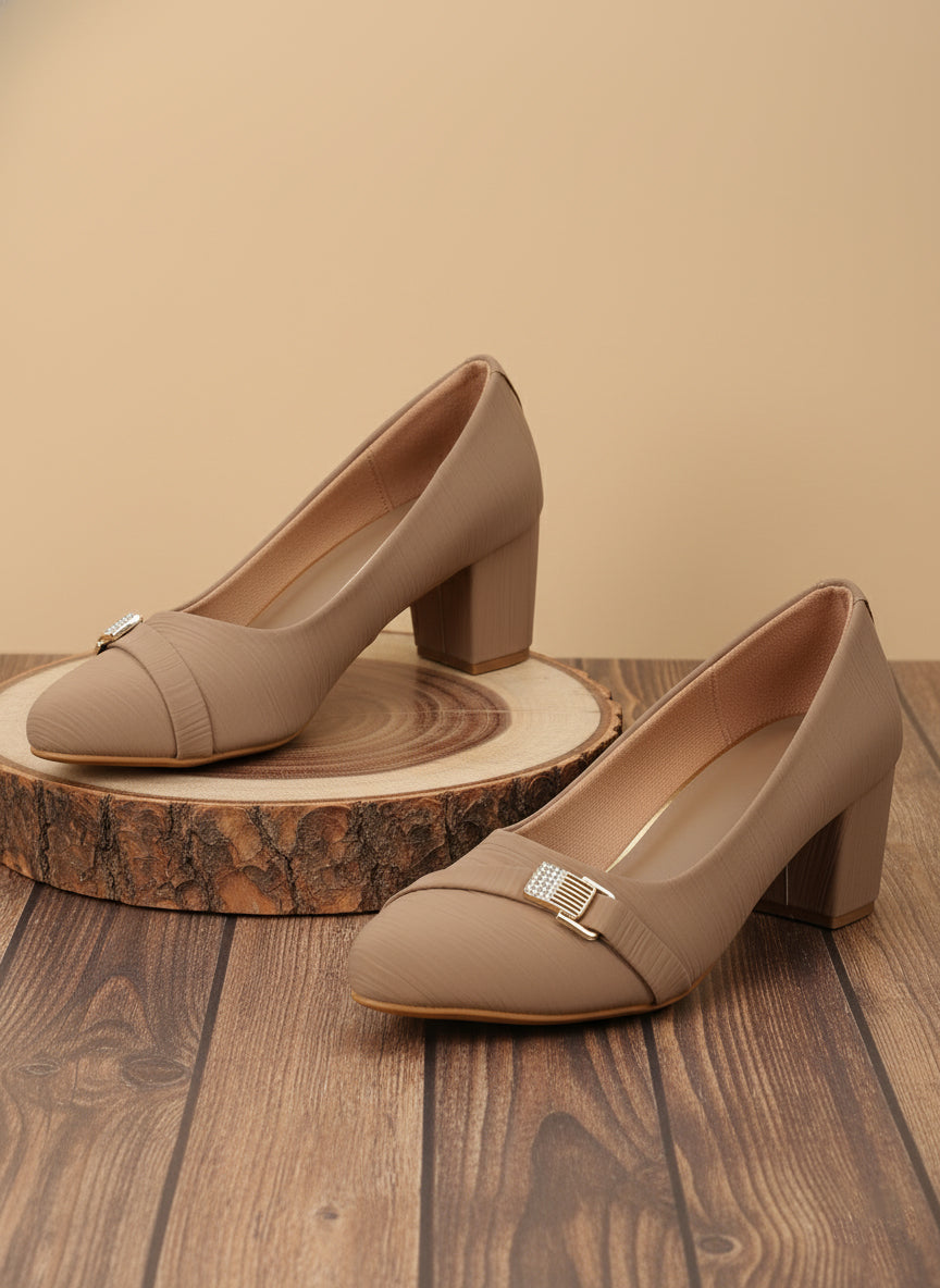 Taupe Pumps Heels Sandals for women