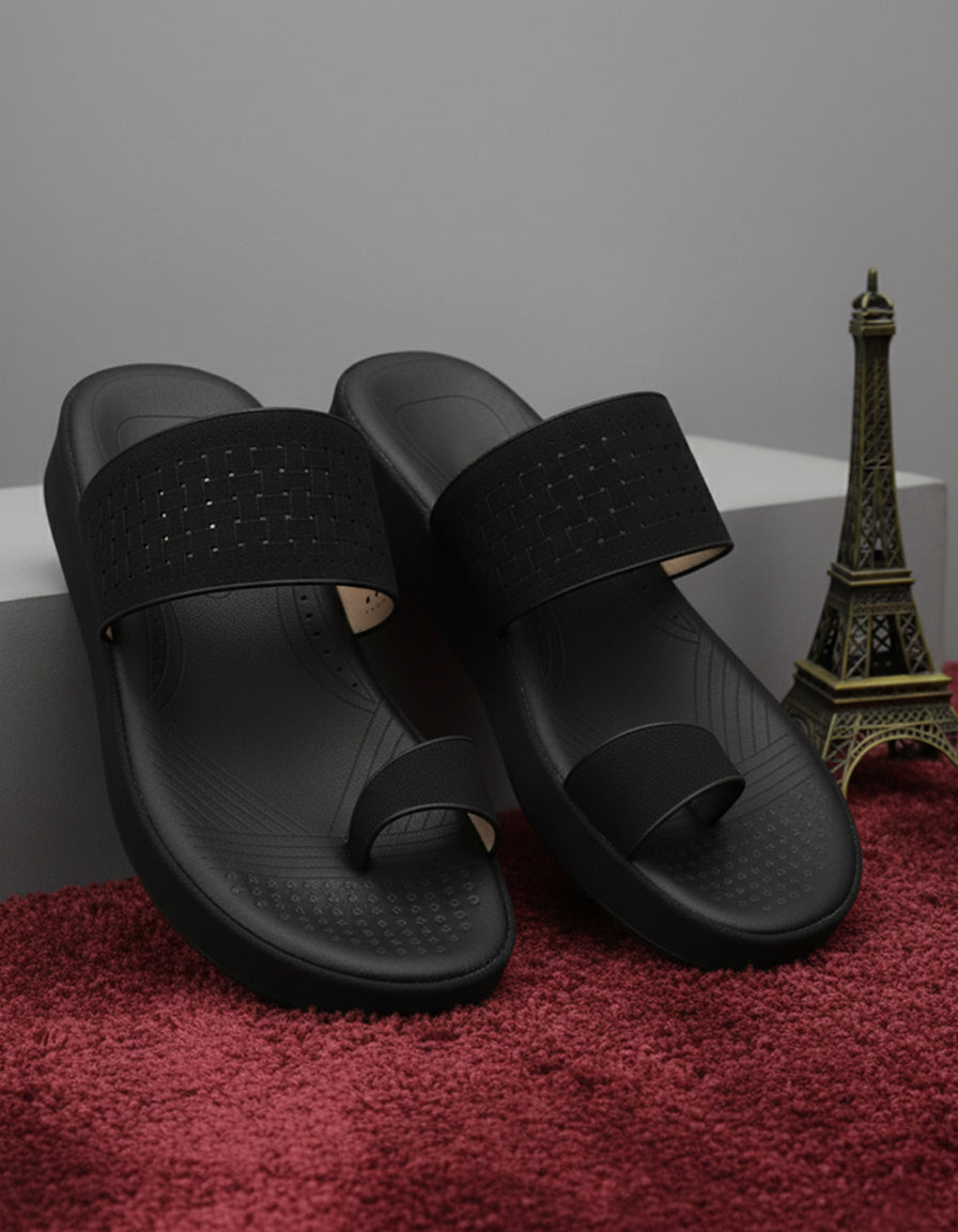 Black Comfort Flats for women