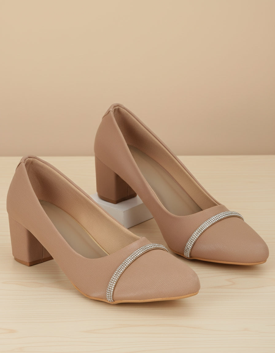 Taupe Pumps Heels Sandals for women