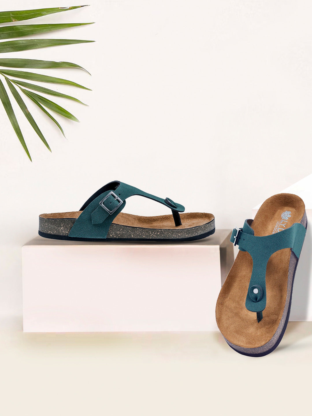 Green Suede Sandals for Women - Regent