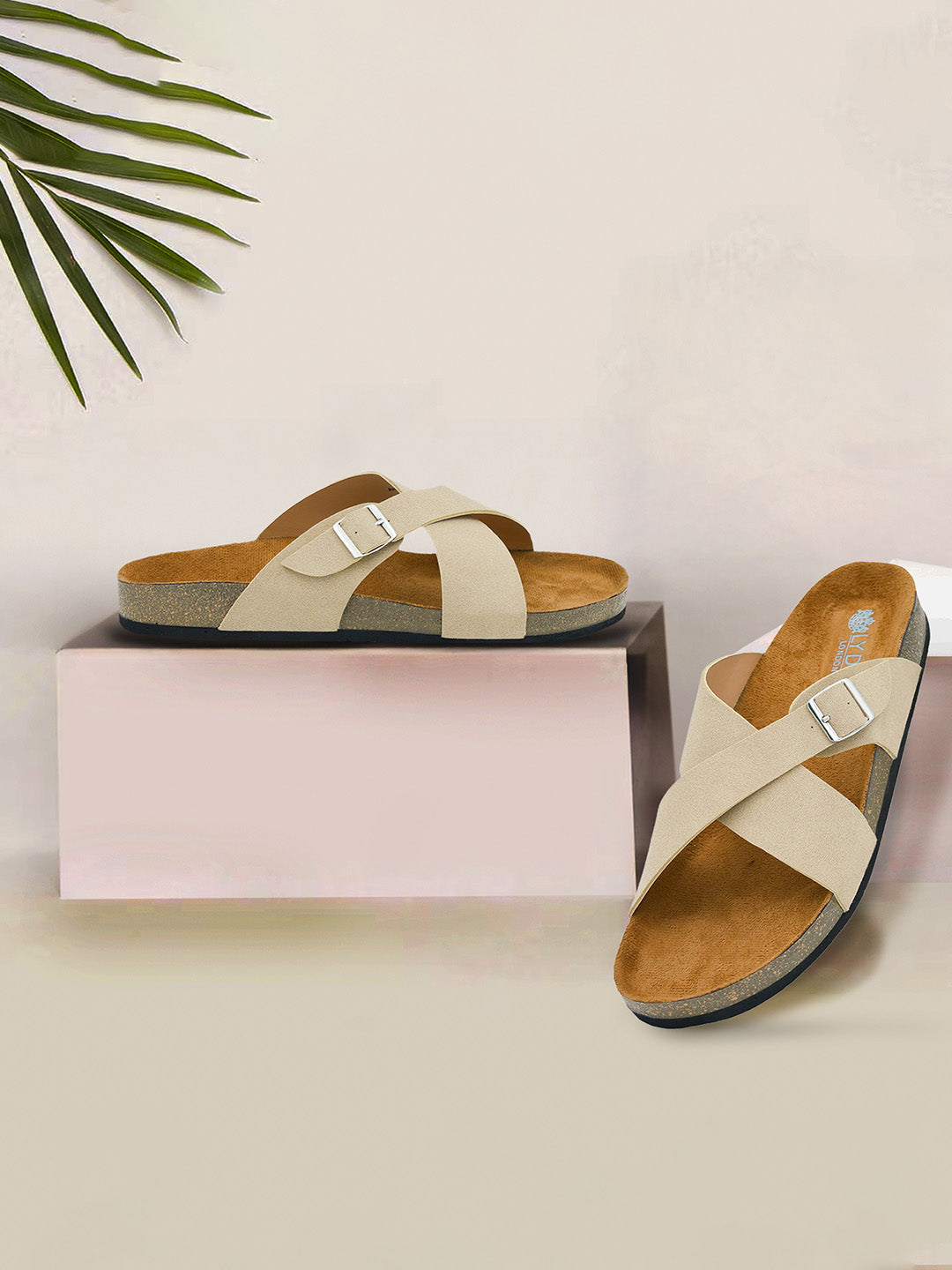 Beige Women's Flat Sandals