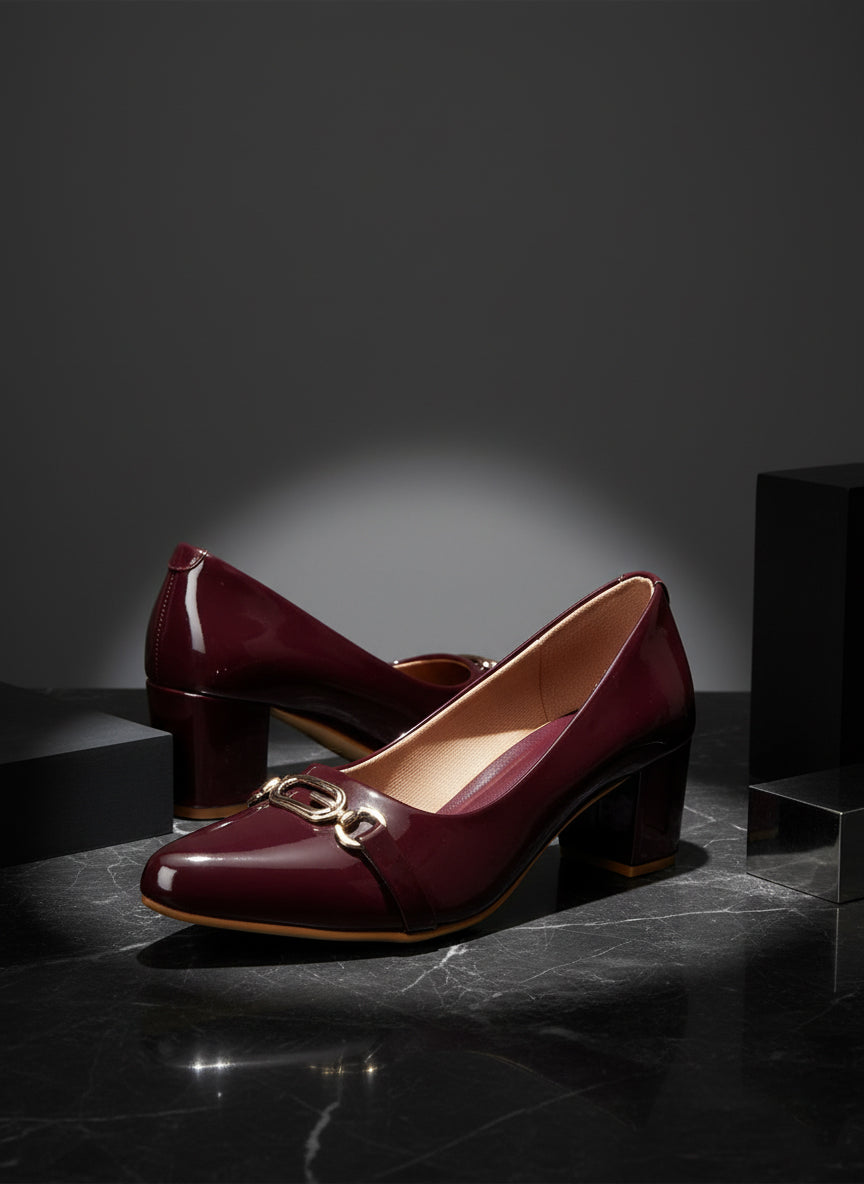 Wine Pumps Heels Sandals for women