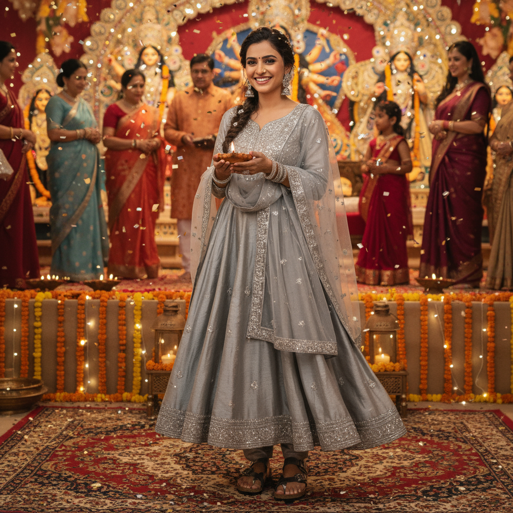 Gunmetal L Grain Sandals for Women - Soho