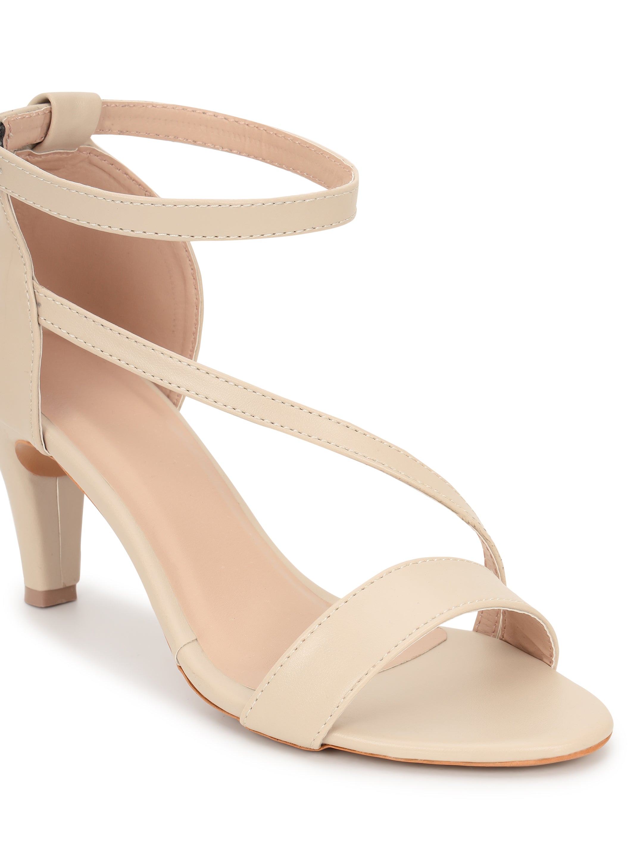 Beige Kitten Heels Sandals for women