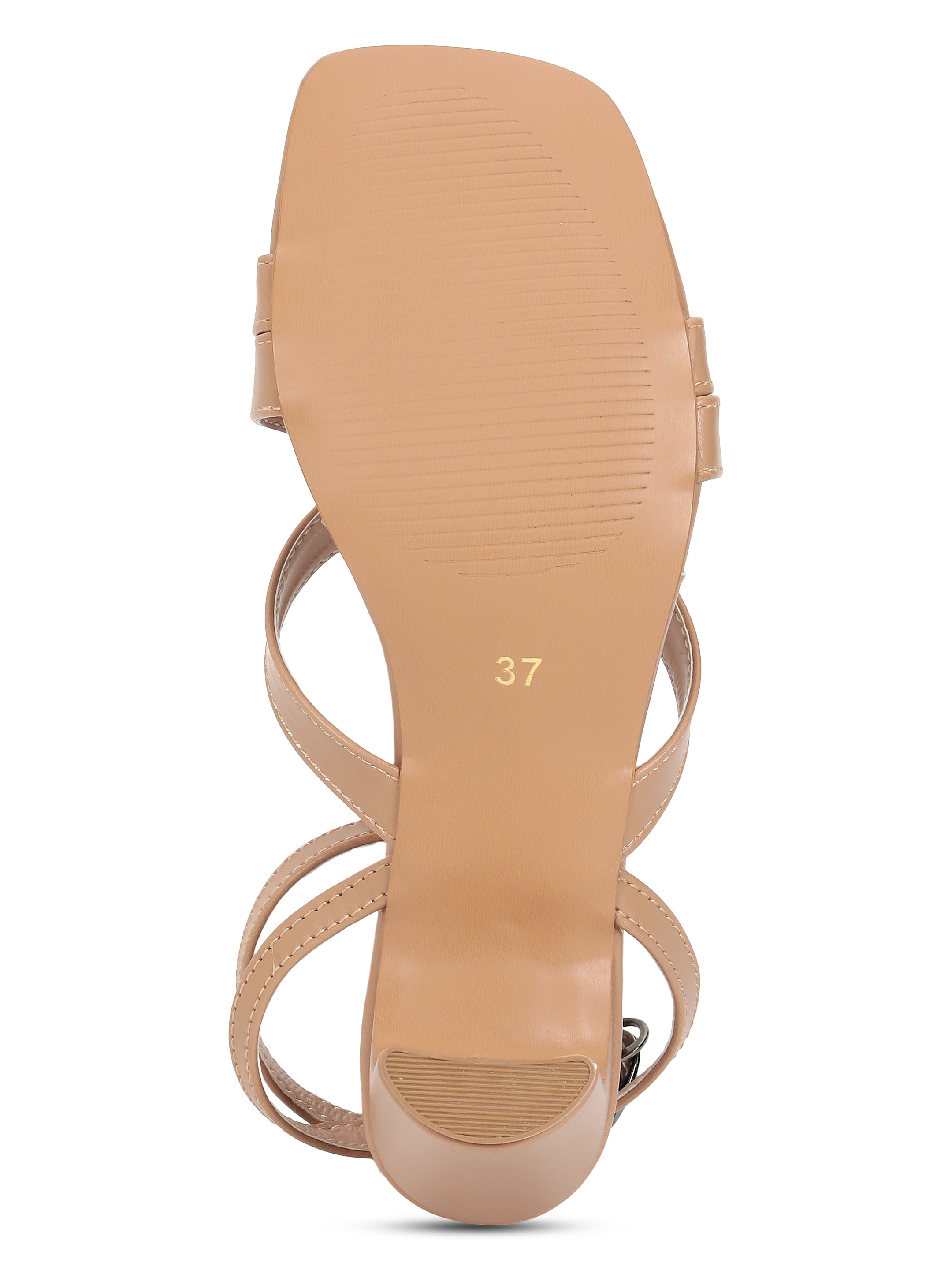 Beige Block Heels Sandals for women