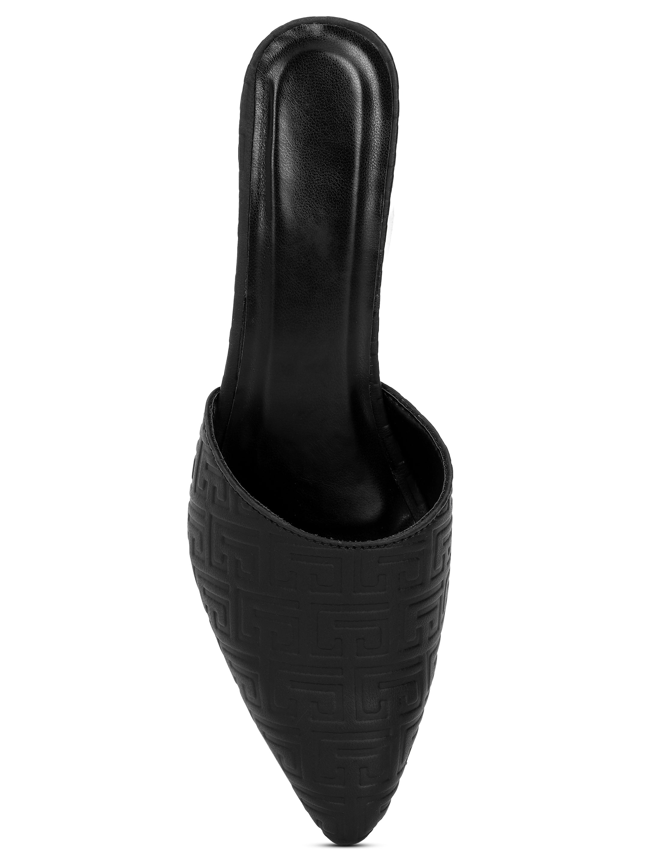 Black Mule Heels Sandals for women