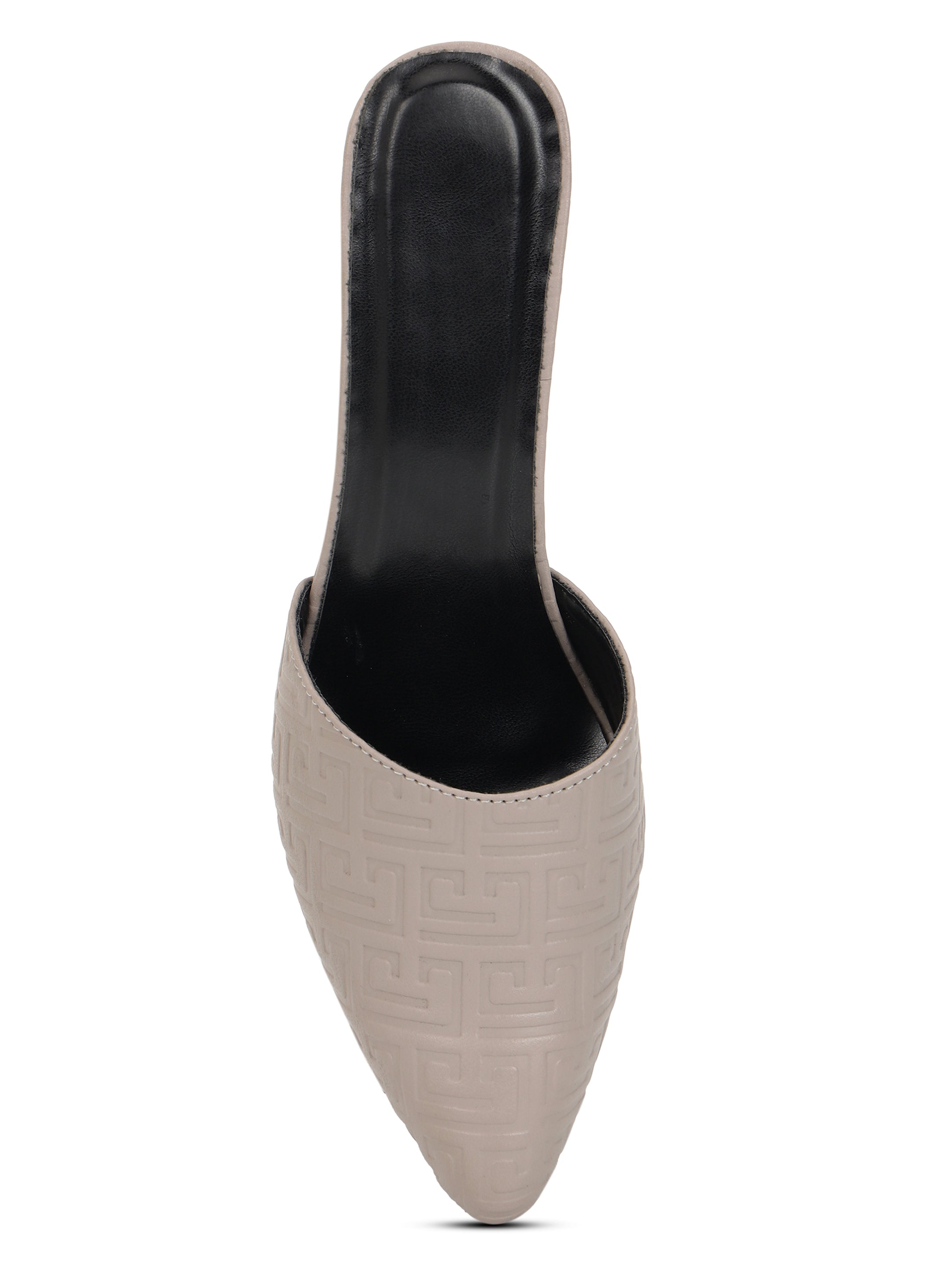 Grey Mule Heels Sandals for women