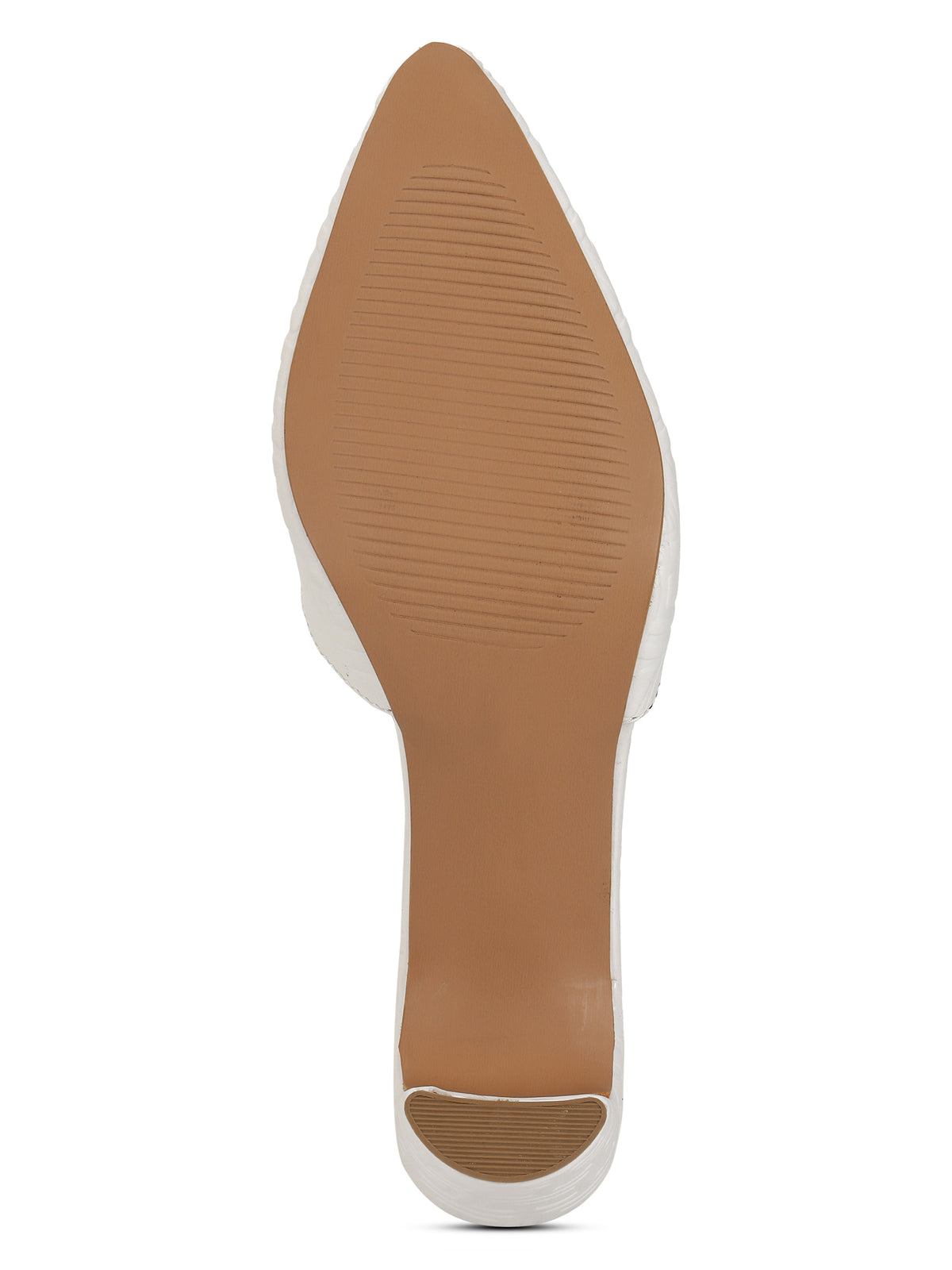 White Mule Heels Sandals for women