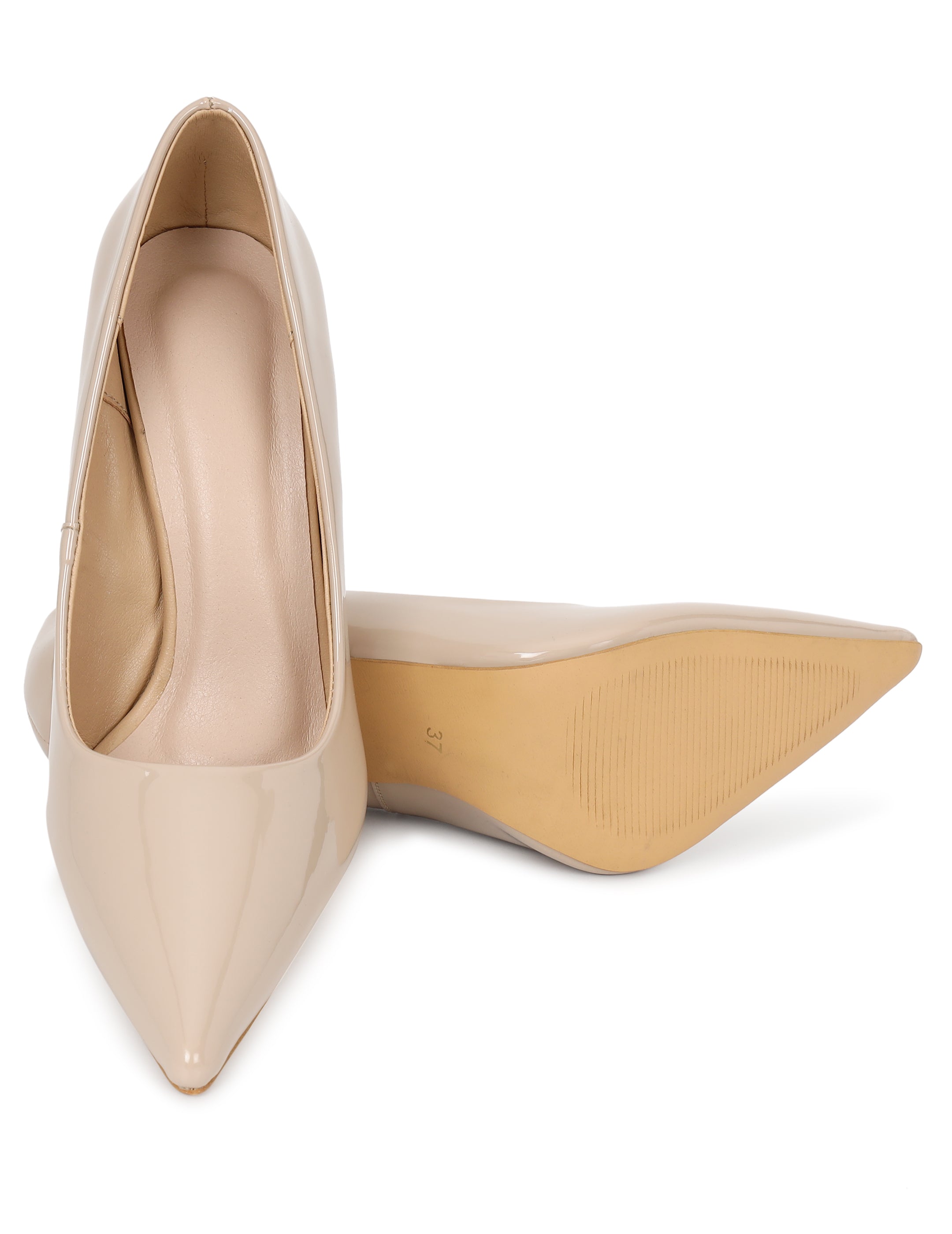 Beige Stiletto Pump Heels for women