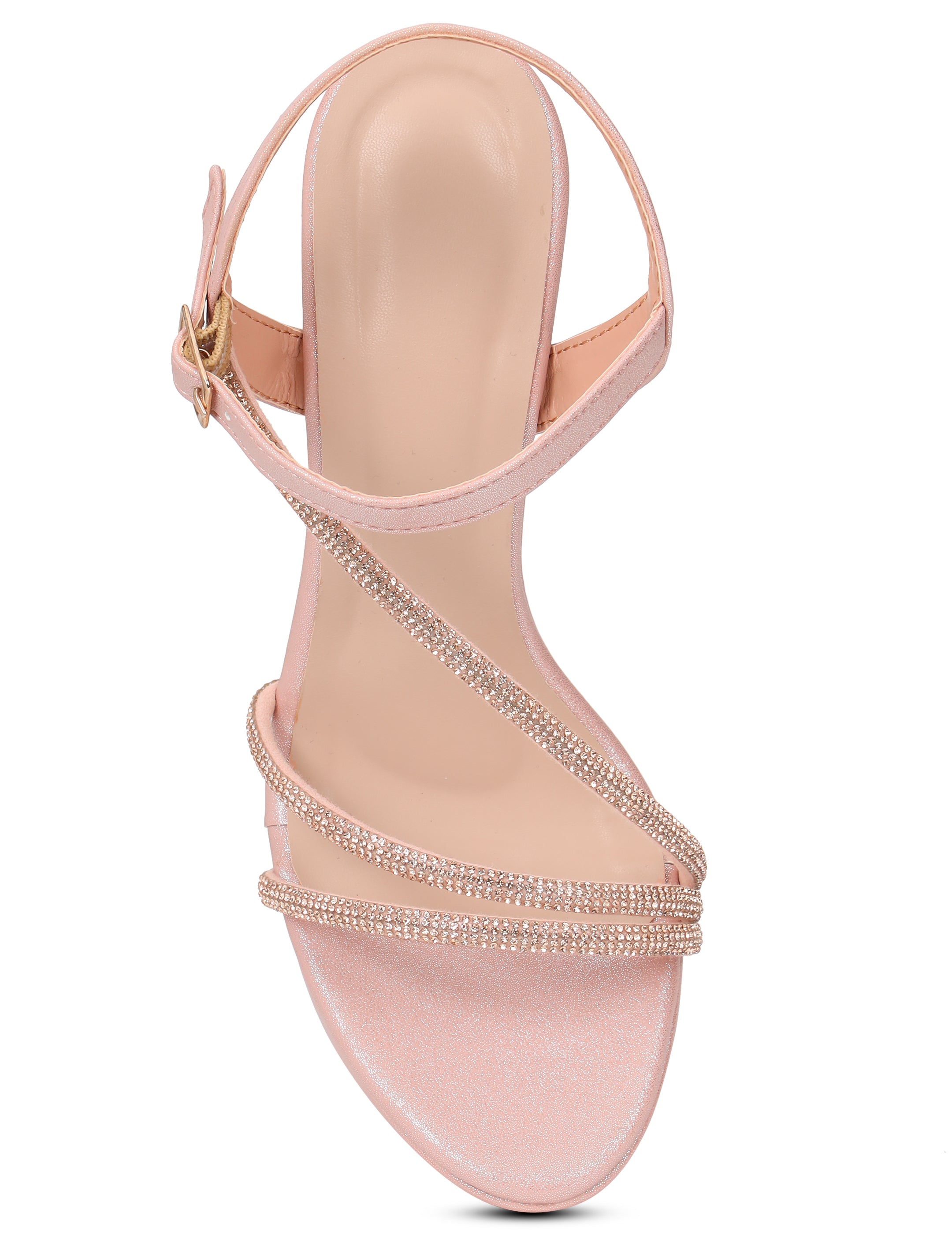 Rose Gold Stiletto Sandals for women