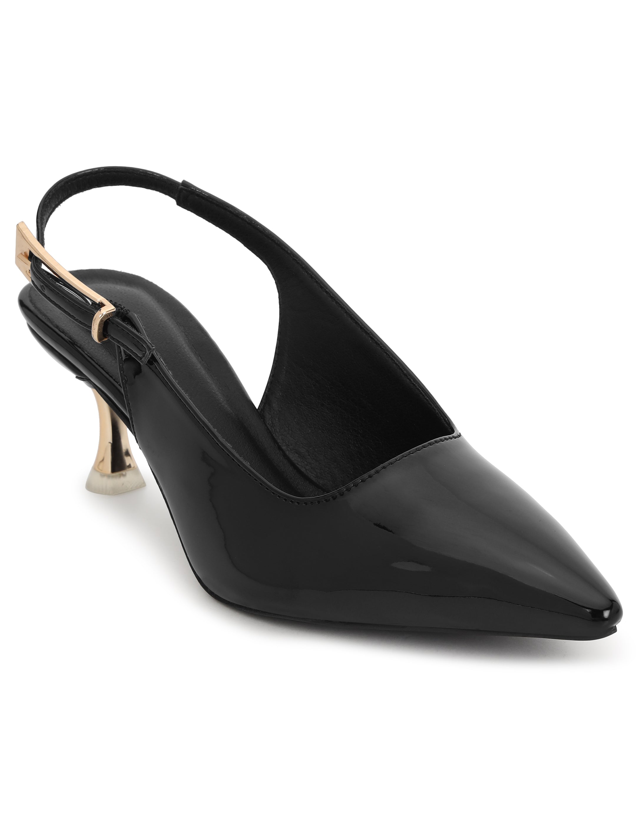 Black Kitten Heels Sandals for women