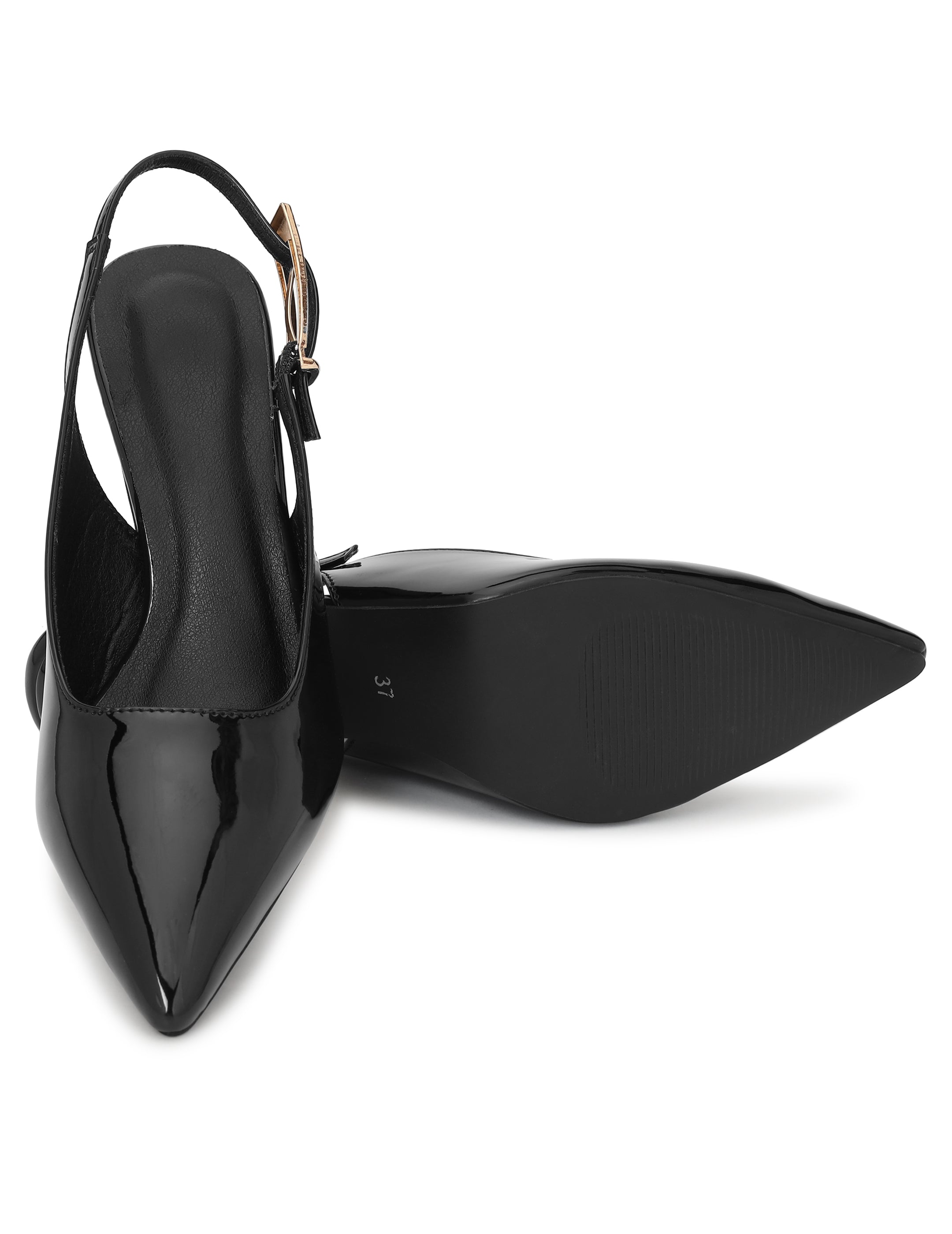 Black Kitten Heels Sandals for women