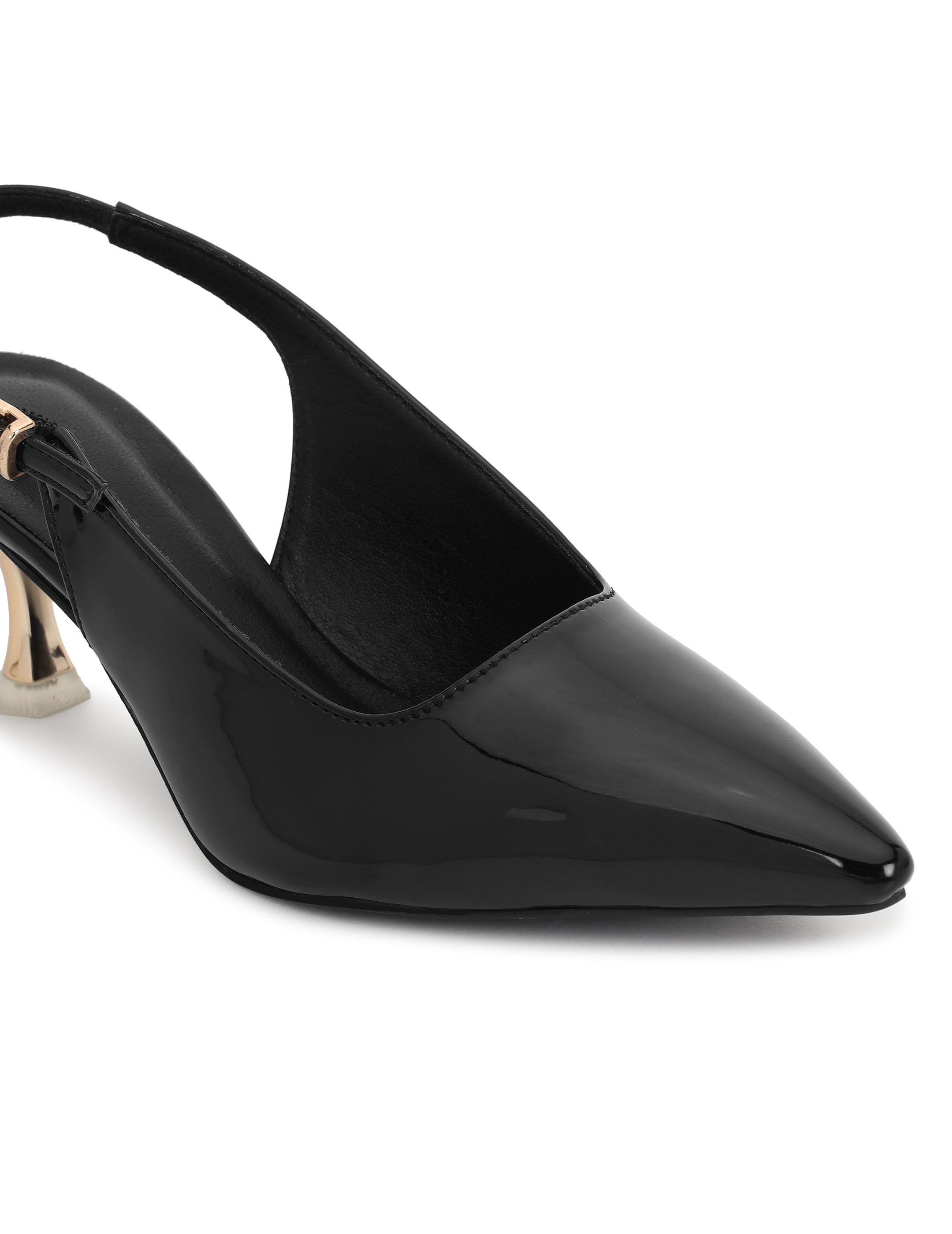 Black Kitten Heels Sandals for women