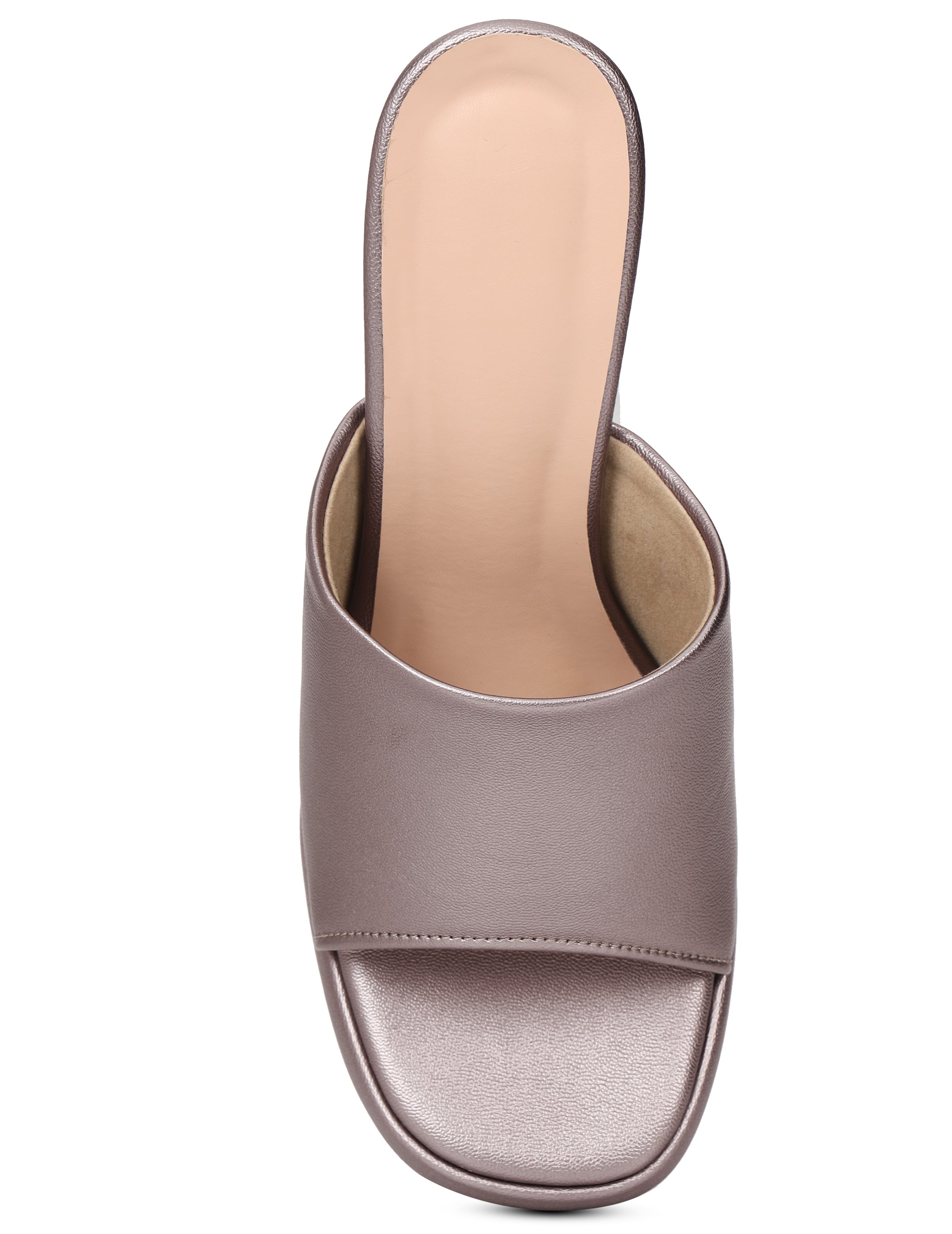 Gunmetal Mule Sandals for women