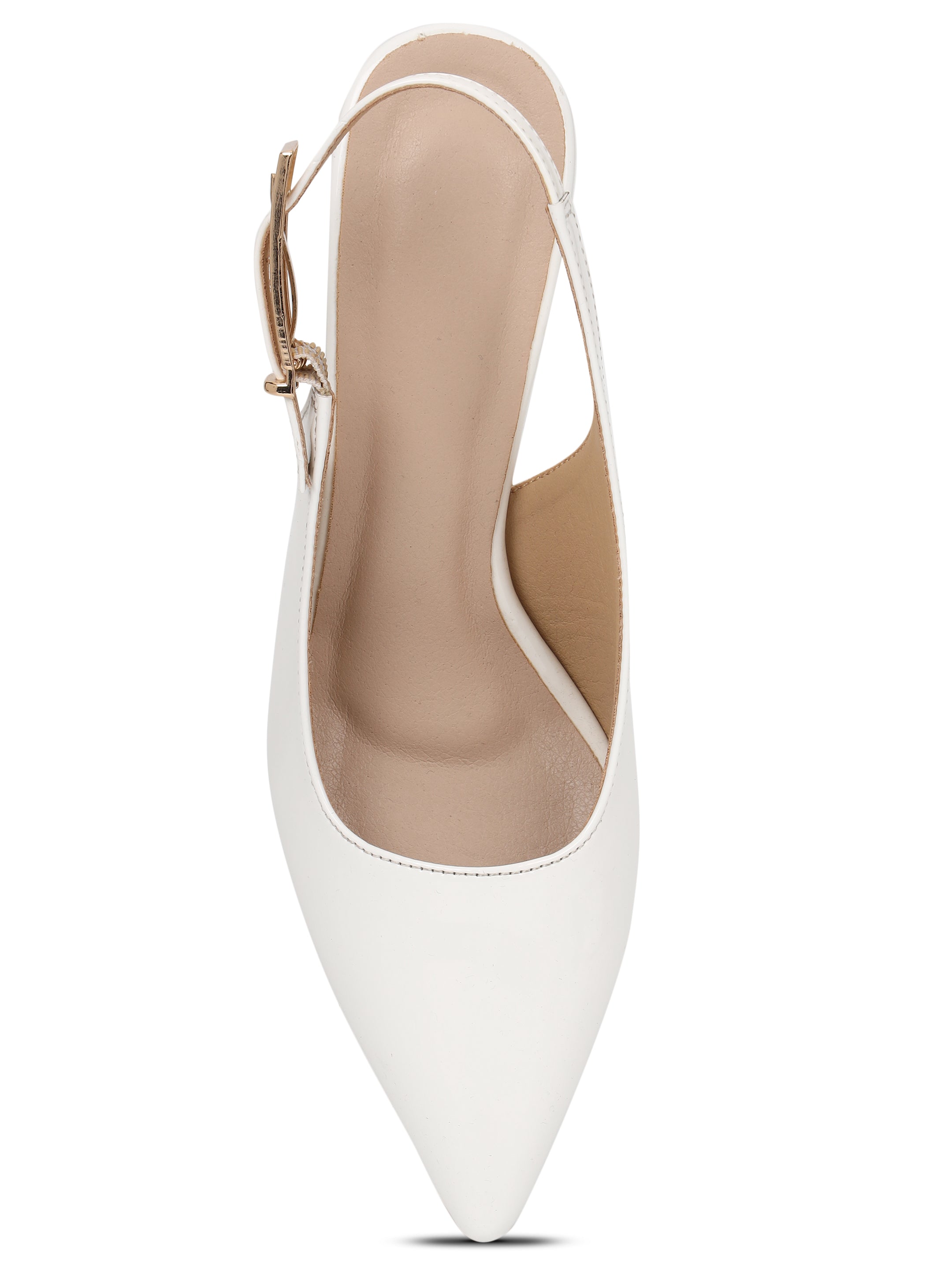 White Kitten Heels Sandals for women