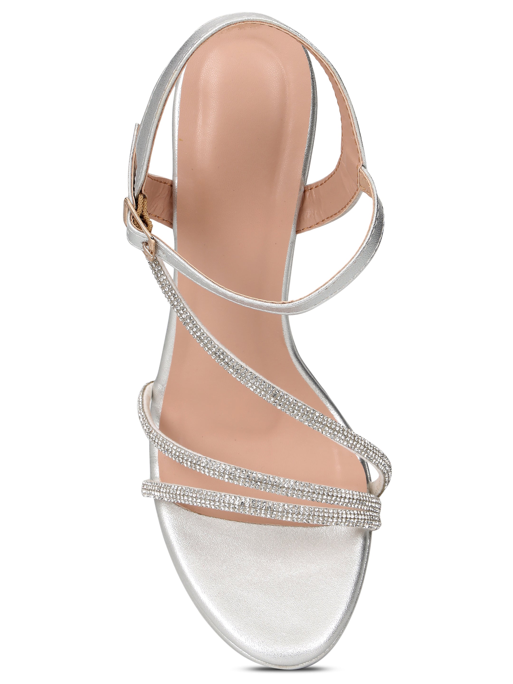 Rose Gold Stiletto Sandals for women