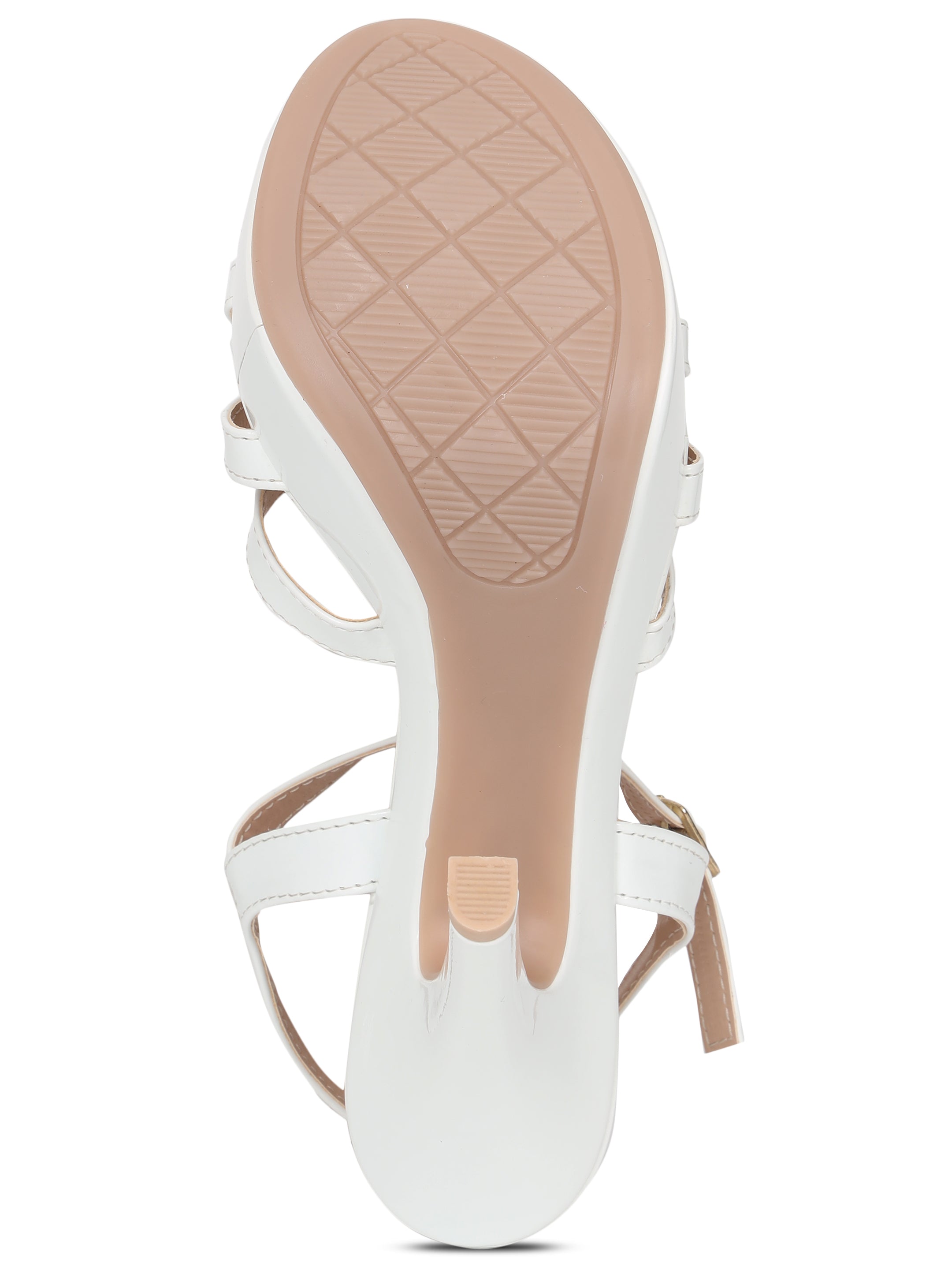 White Stiletto Sandals for women