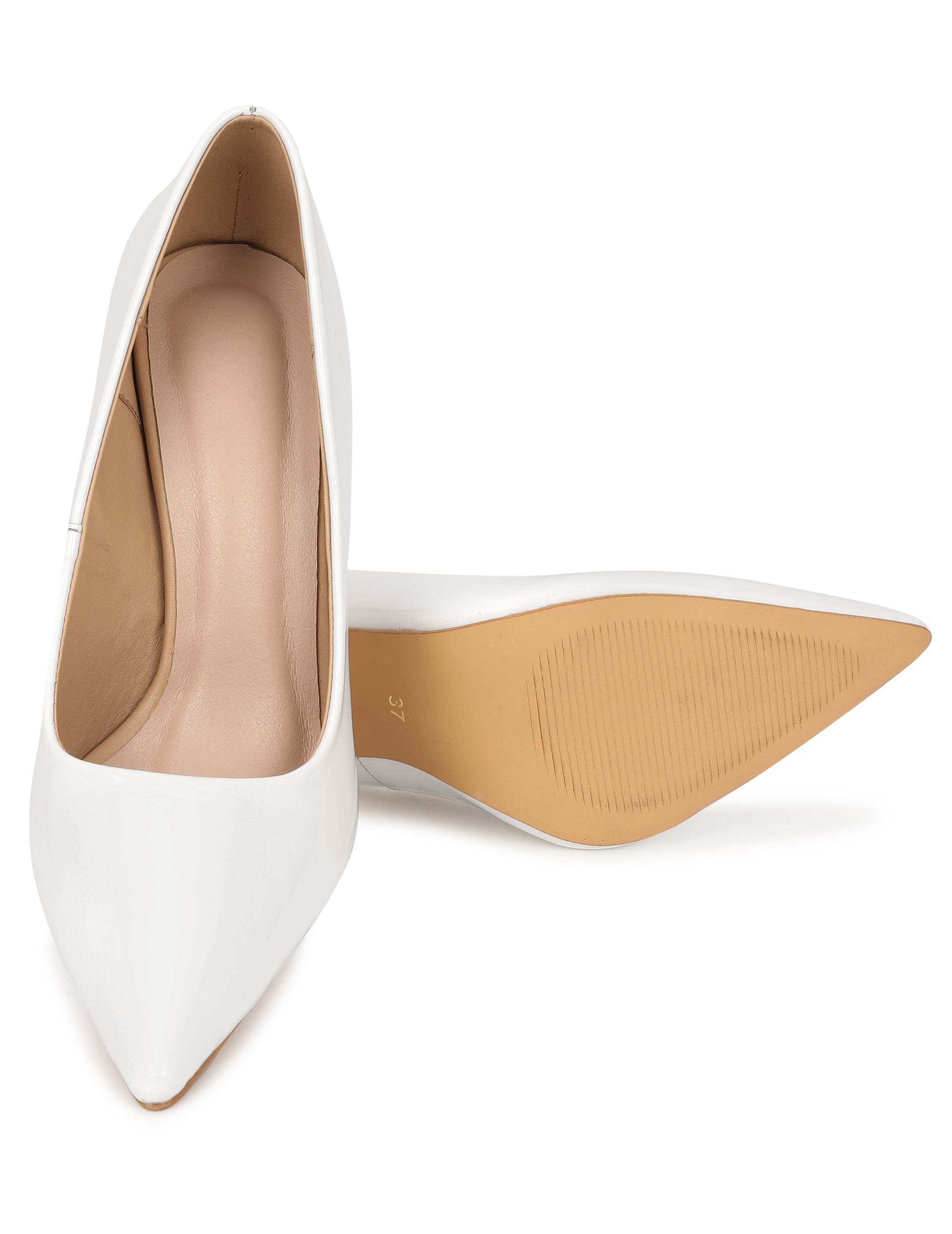 White Stiletto Pump Heels for women