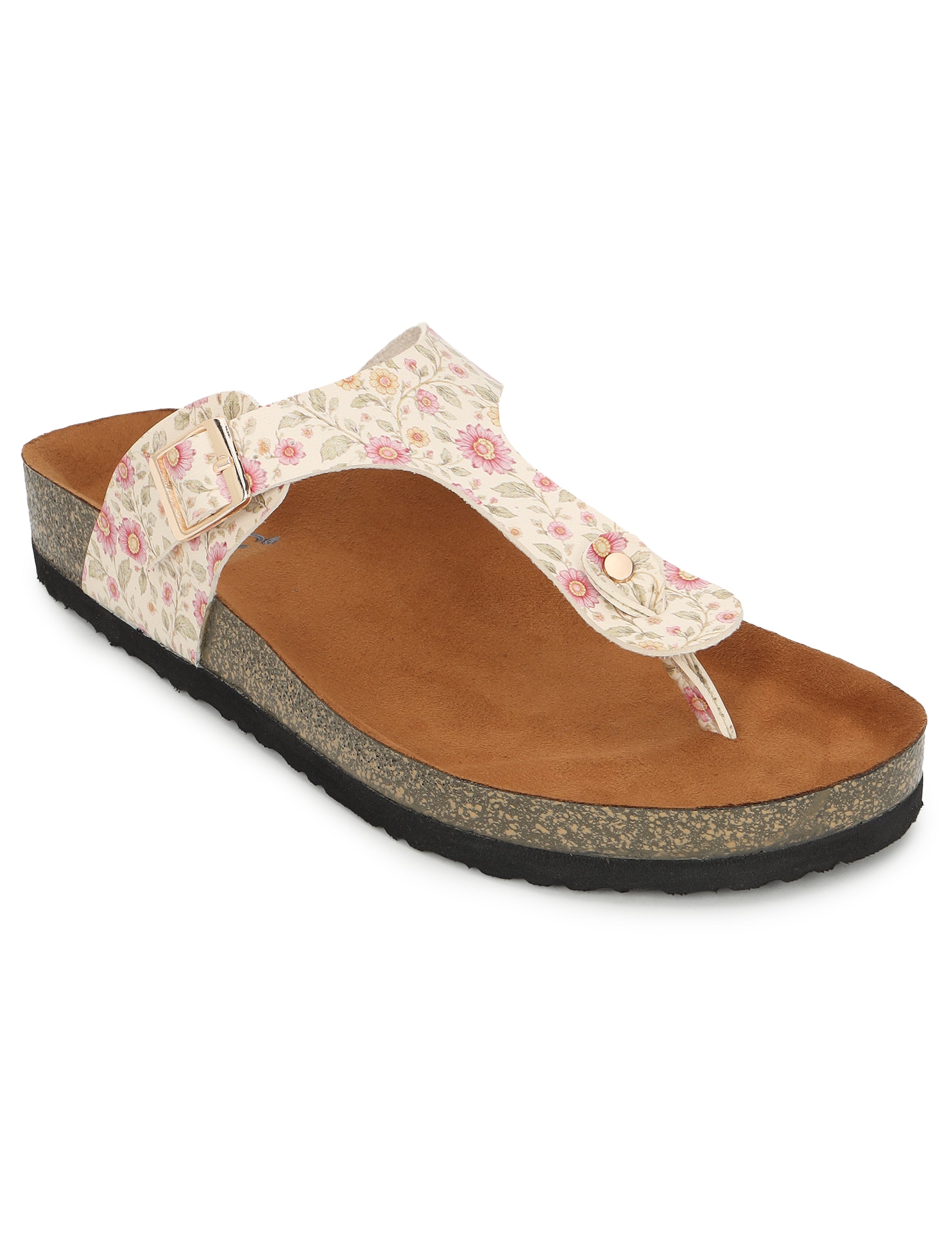 Women's Sanganeri Print T Strap Fashion Sandals - Regent
