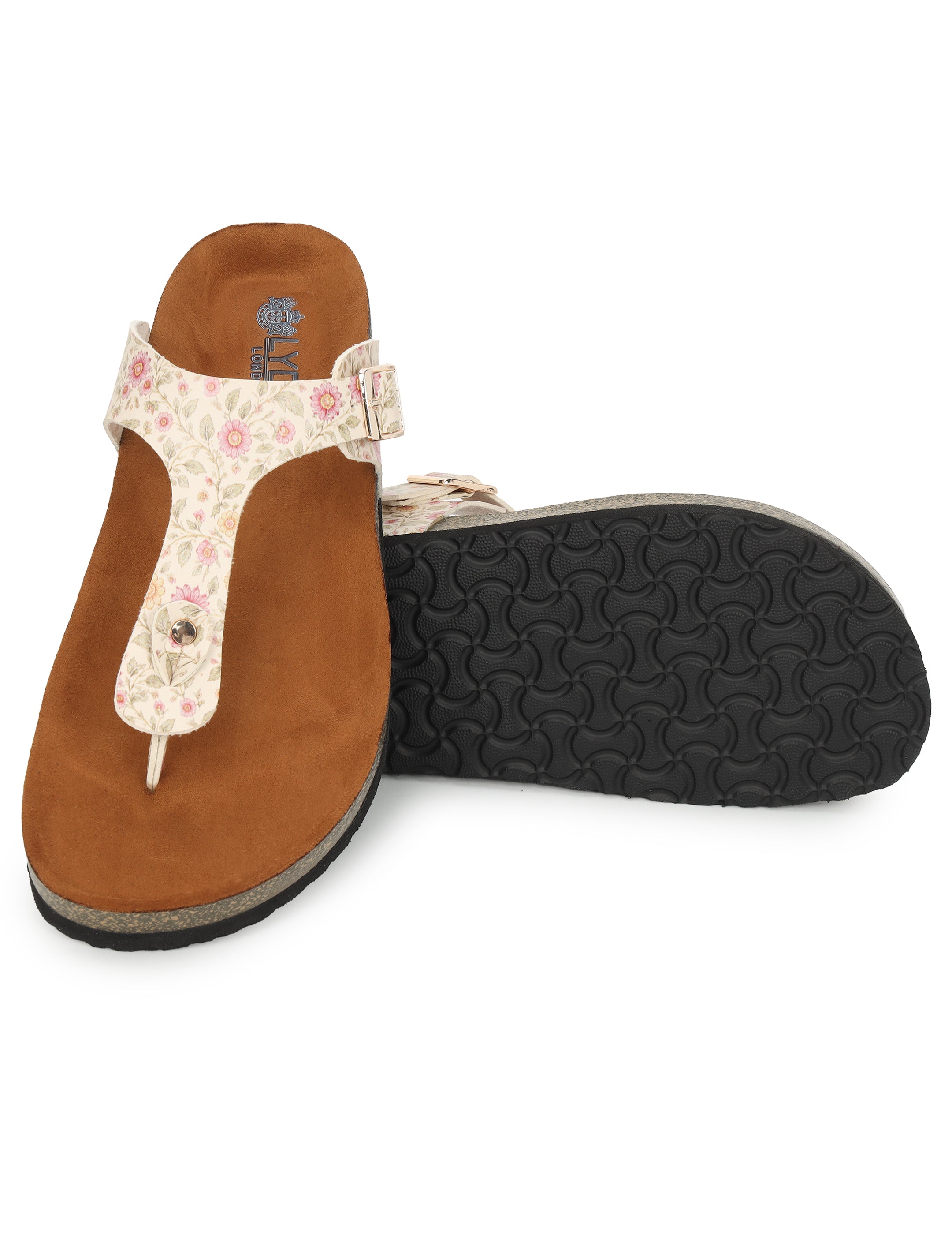 Women's Sanganeri Print T Strap Fashion Sandals - Regent