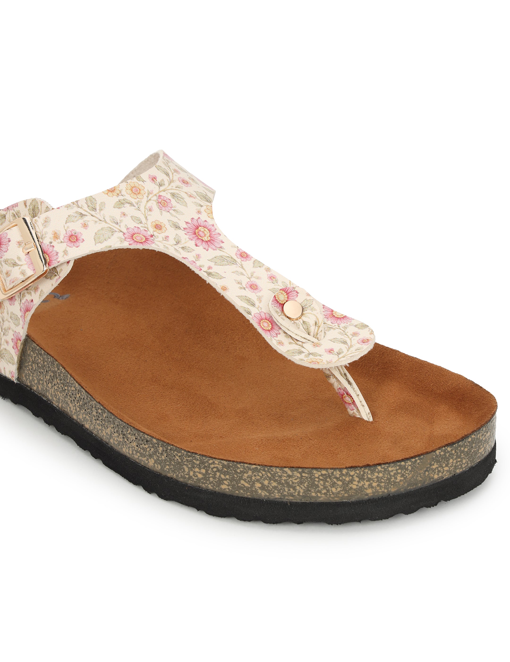 Women's Sanganeri Print T Strap Fashion Sandals - Regent